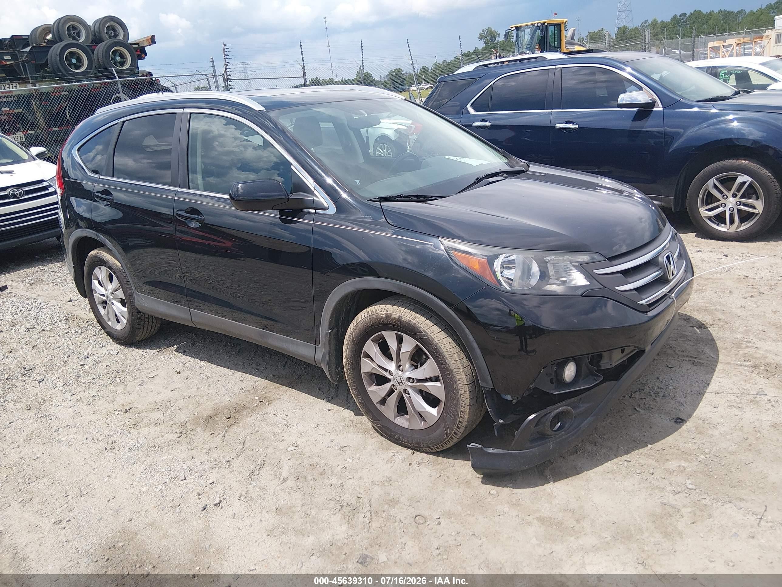 2013 Honda CR-V EX-L, VIN 5J6RM3H70DL010640 — Front end