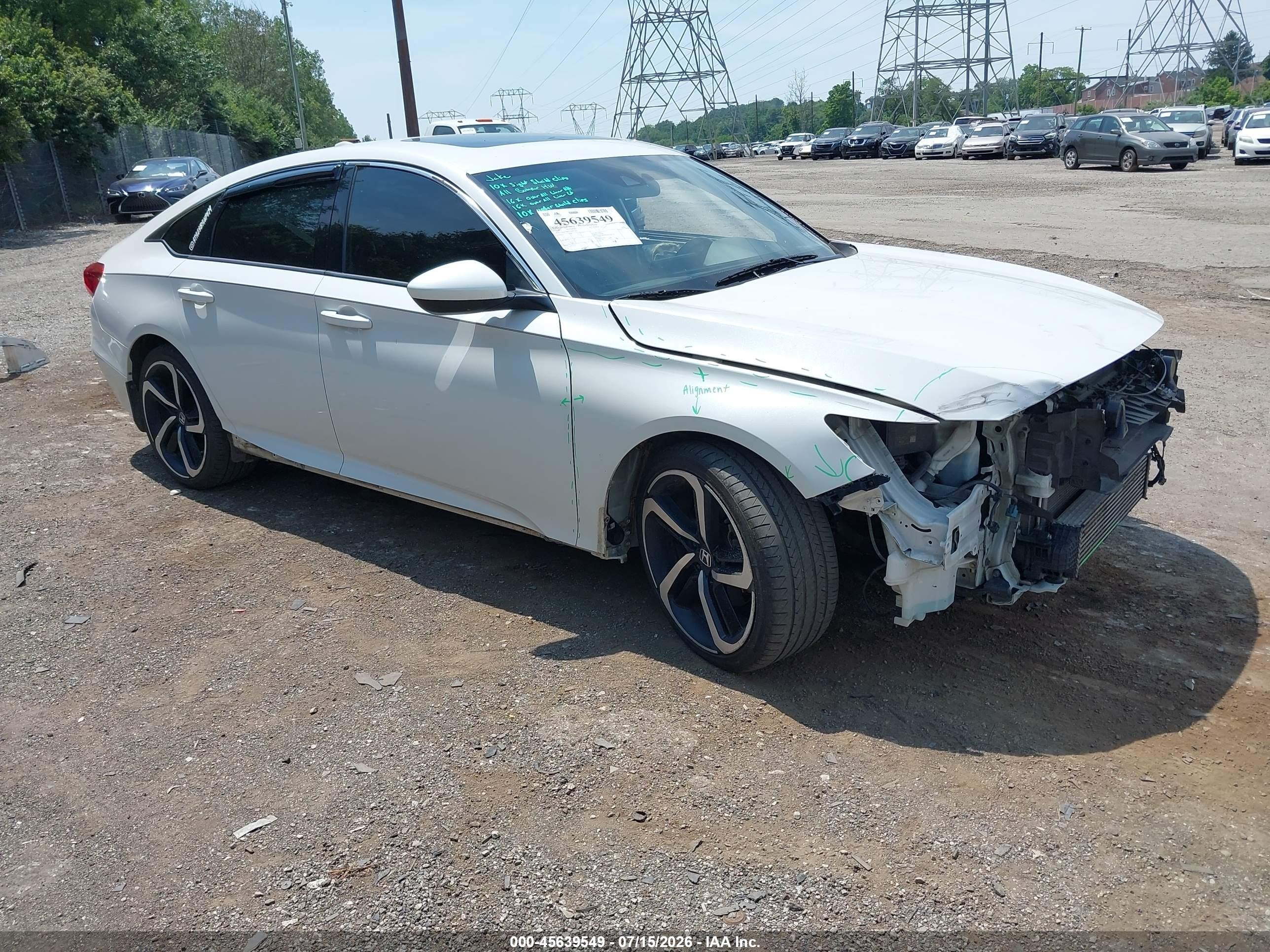 2018 Honda Accord Sport, VIN 1HGCV2F37JA053335 — Front end
