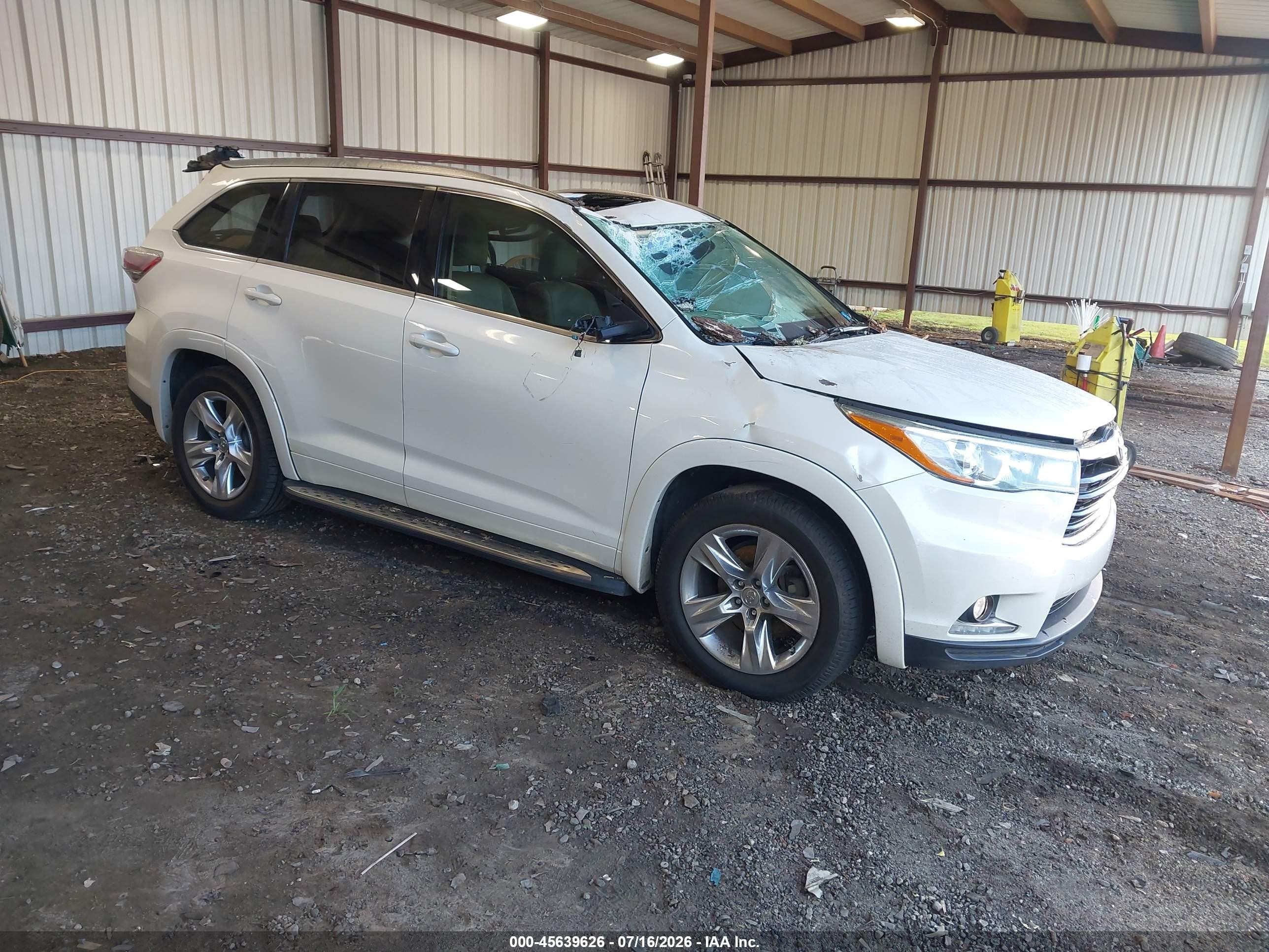 2015 Toyota Highlander Limited Platinum, VIN 5TDYKRFH7FS104280 — All over