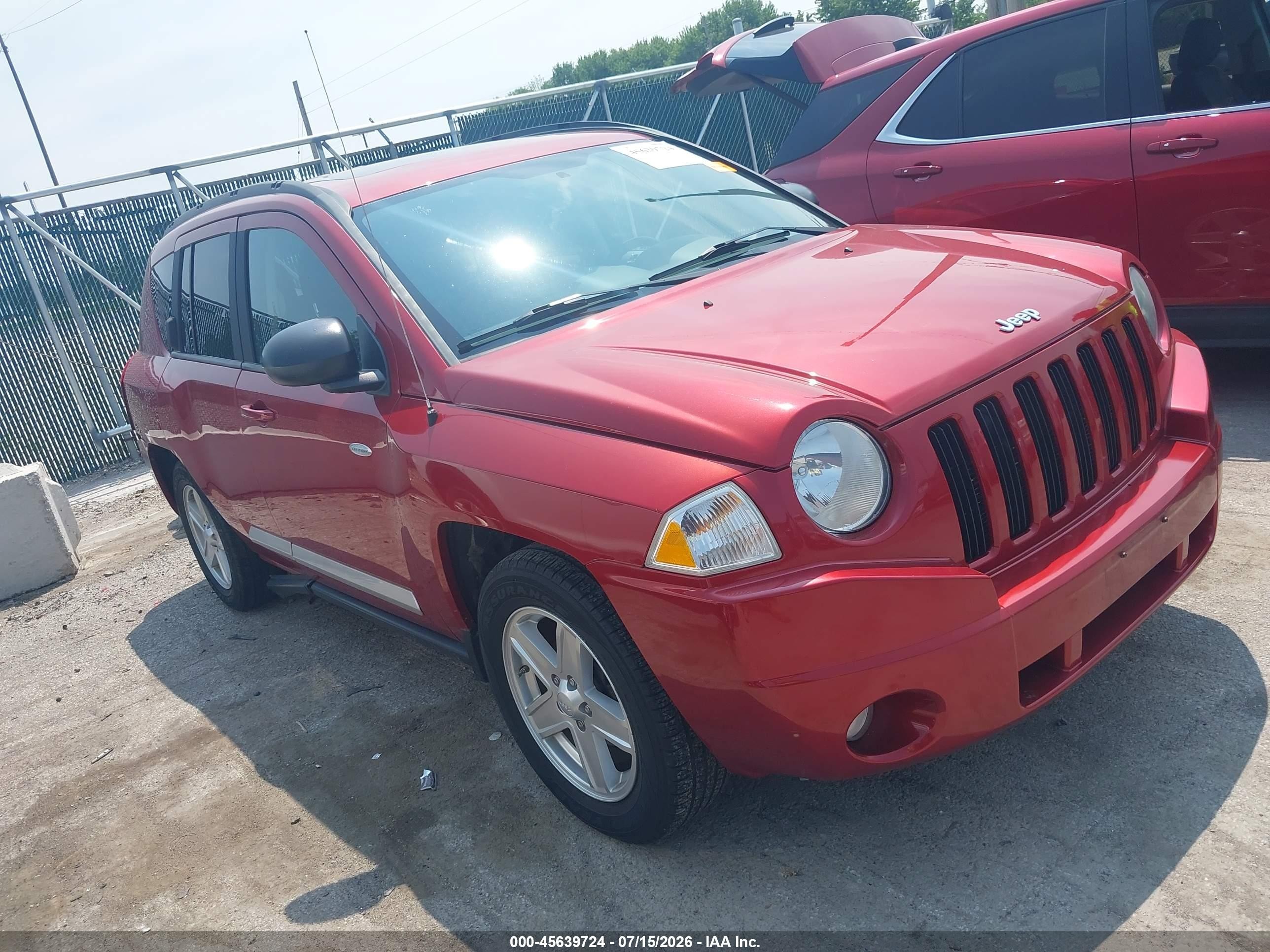 2010 Jeep Compass Latitude, VIN 1J4NF1FB1AD643089 — Rear end