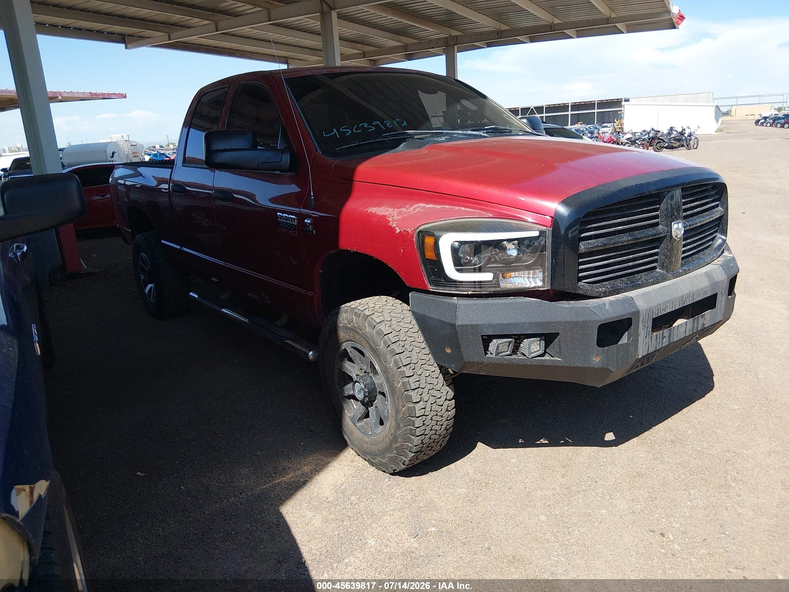 2009 Dodge 2500 SLT, VIN 3D7KR28L39G536108 — Зад