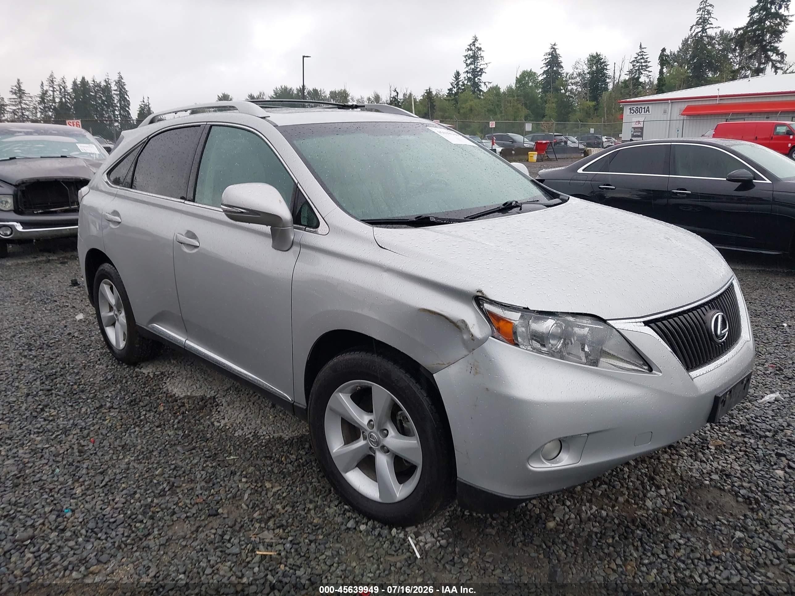 2012 Lexus RX 350, VIN 2T2BK1BAXCC143252 — Front end
