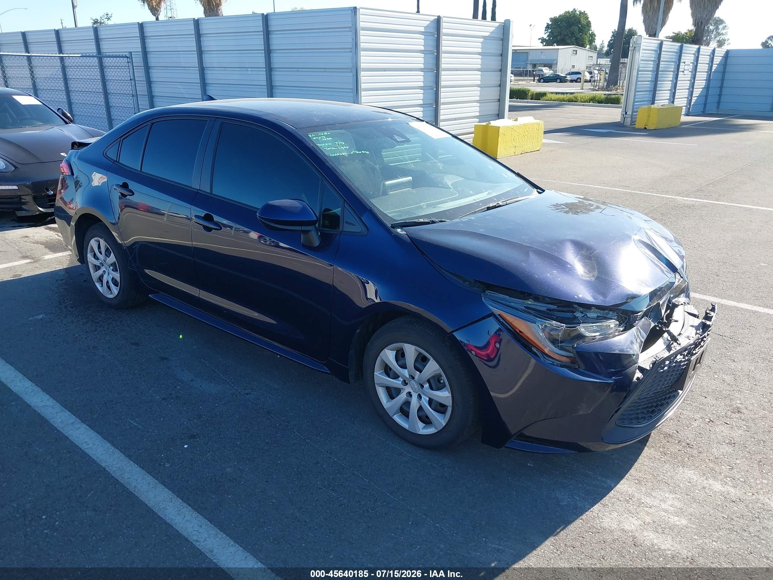 2020 Toyota Corolla LE, VIN JTDEPRAE6LJ075395 — All over
