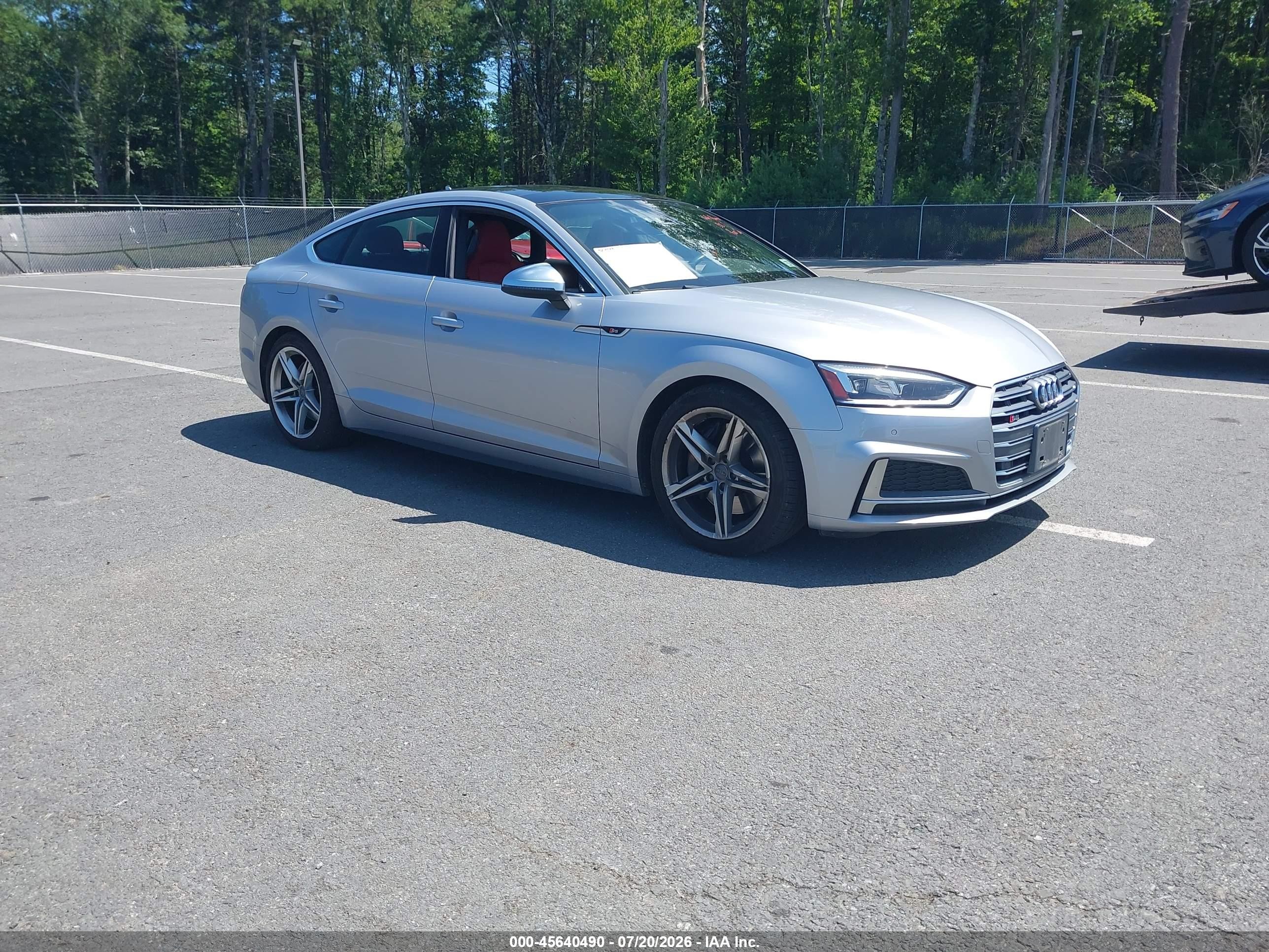 2018 Audi S5 Sportback Premium Plus, VIN WAUB4CF56JA126812 — Rear end