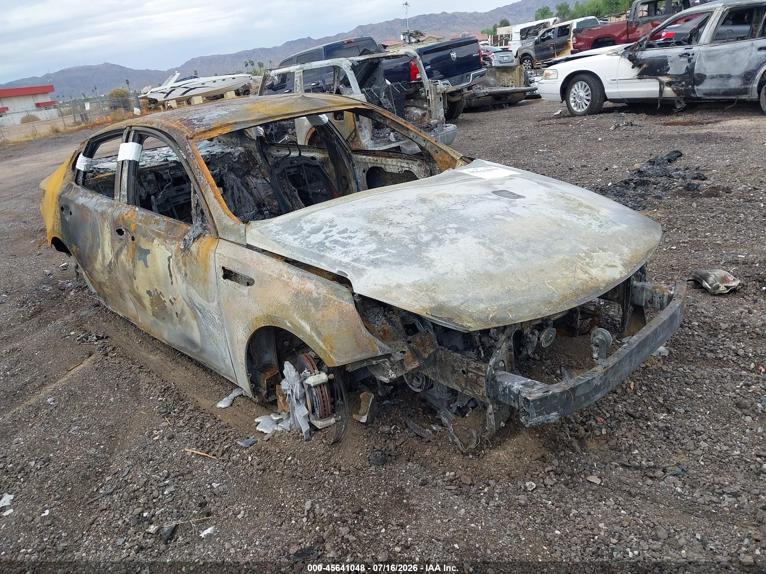 2020 Kia Optima LX, VIN 5XXGT4L34LG419720 — Burn