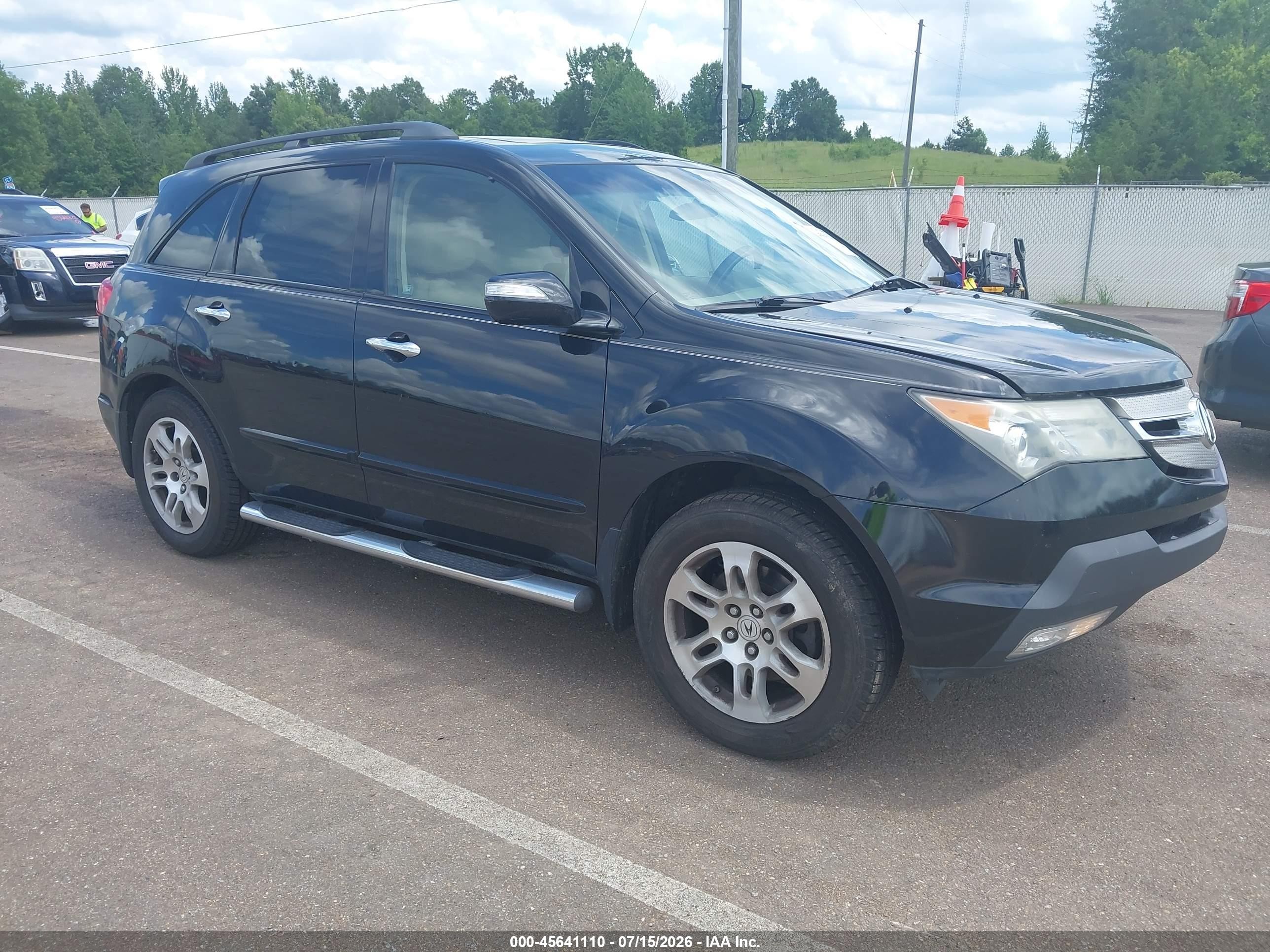 2008 Acura MDX Technology, VIN 2HNYD284X8H557185 — Side