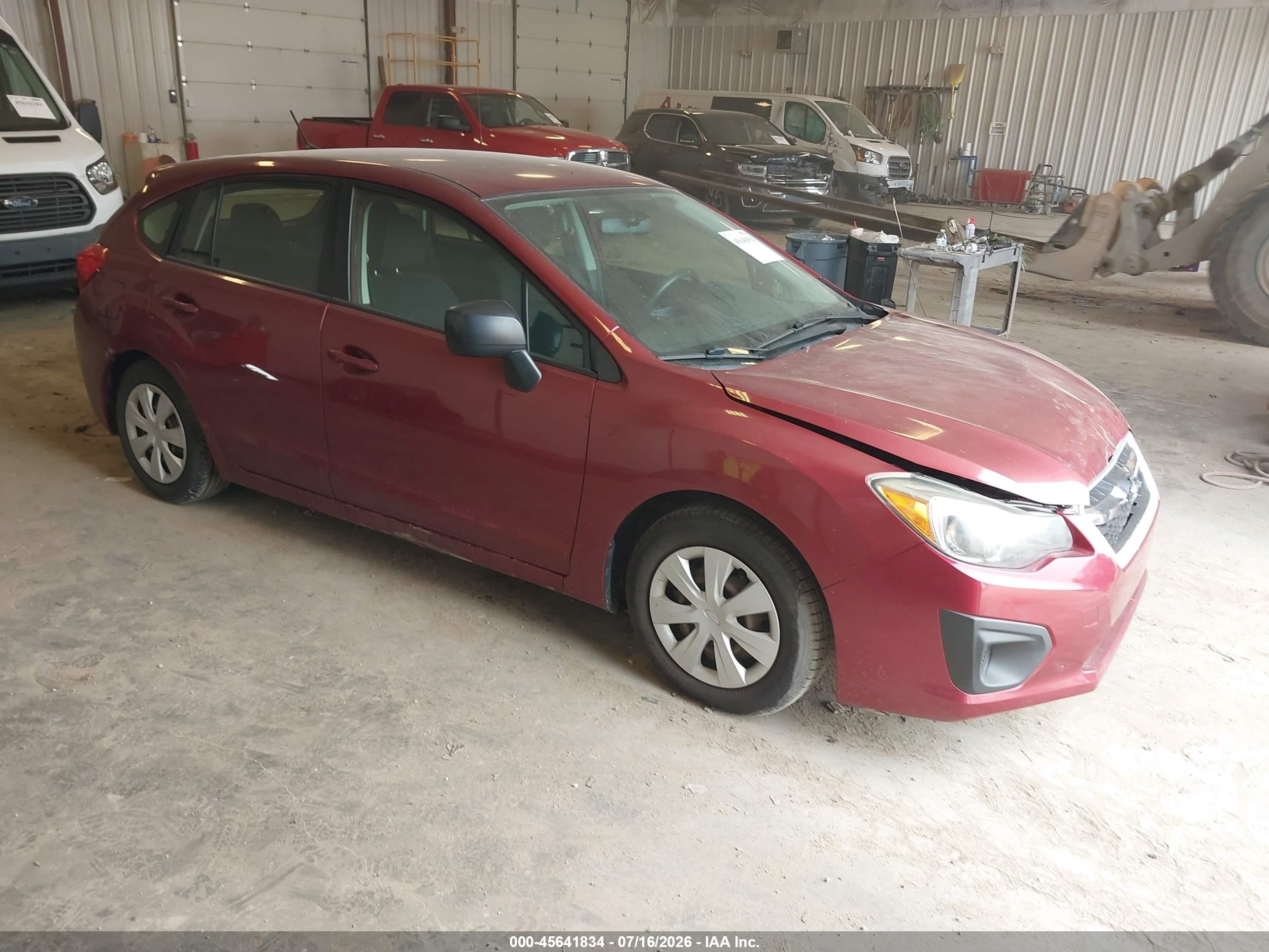 2014 Subaru Impreza 2.0i, VIN JF1GPAA64E8335604 — Front end