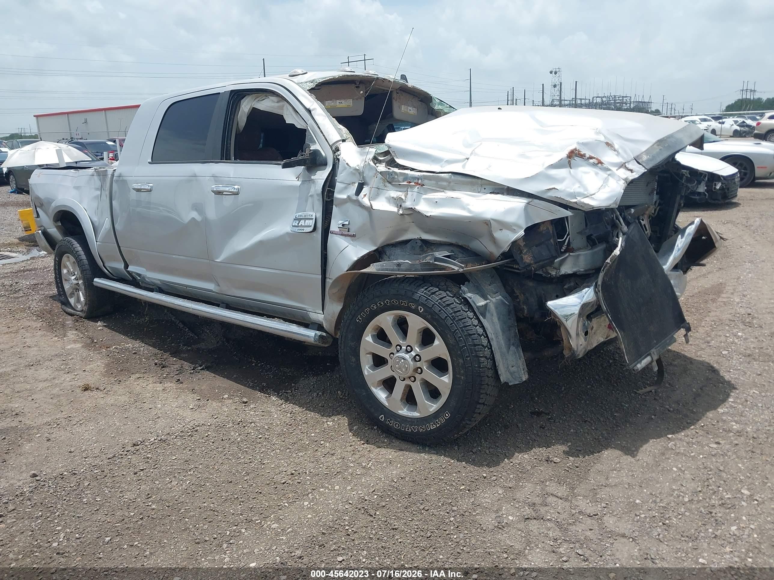 2017 Ram 2500 Longhorn, VIN 3C6UR5PL3HG513794 — Rollover
