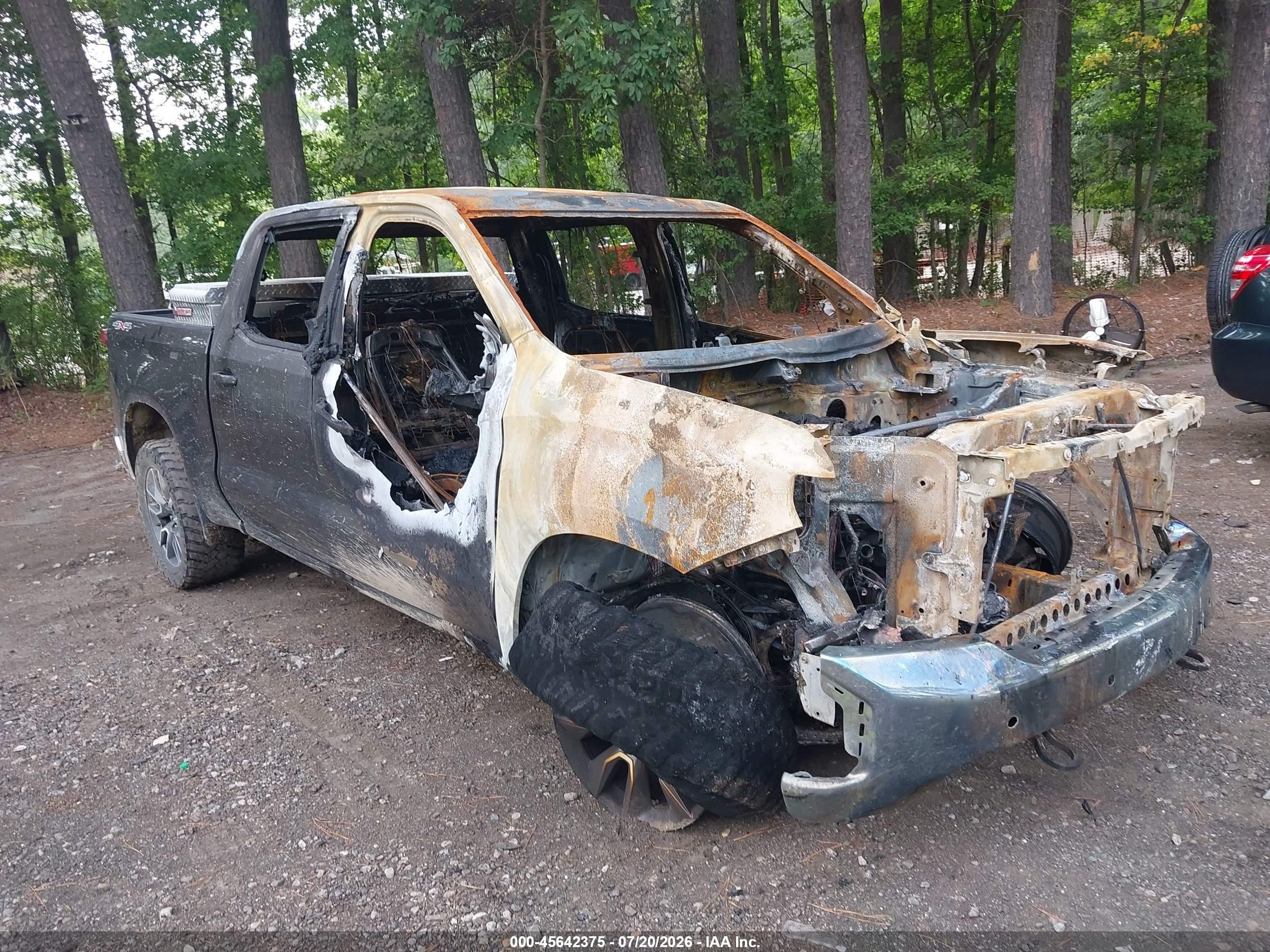 2022 Chevrolet Silverado 1500 LT, VIN 3GCUYDED4NG100022 — Burn
