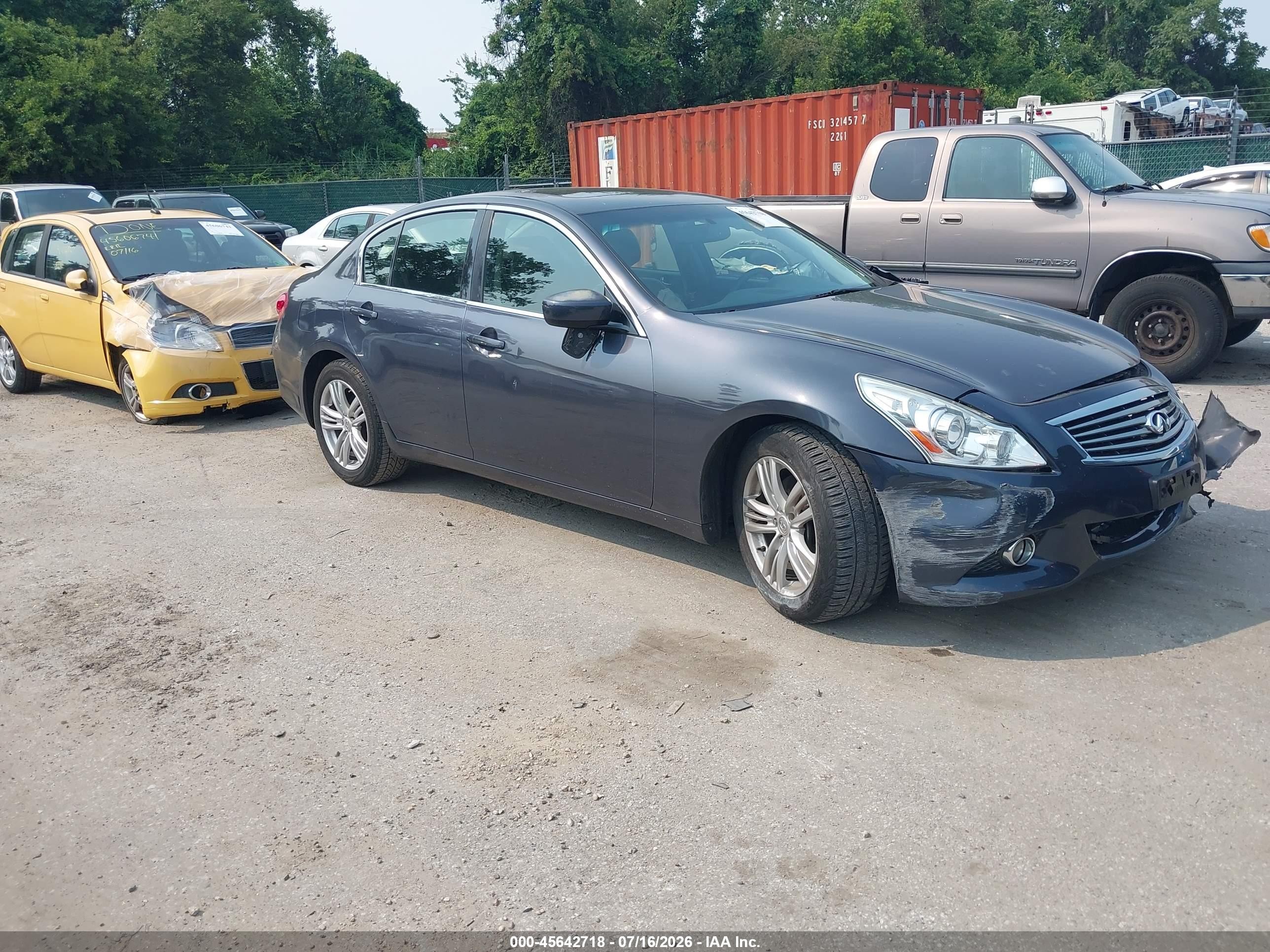 2013 Infiniti G37 x, VIN JN1CV6AR0DM355122 — Front end