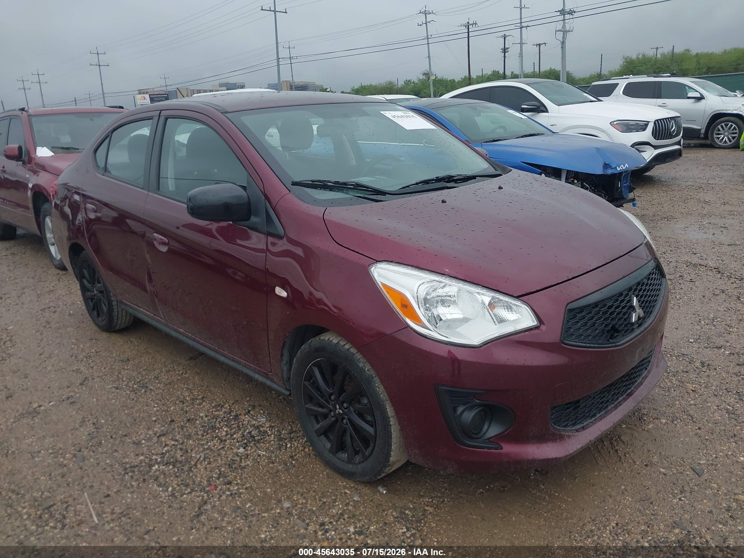2020 Mitsubishi Mirage SE, VIN ML32F4FJ3LHF09445 — Side