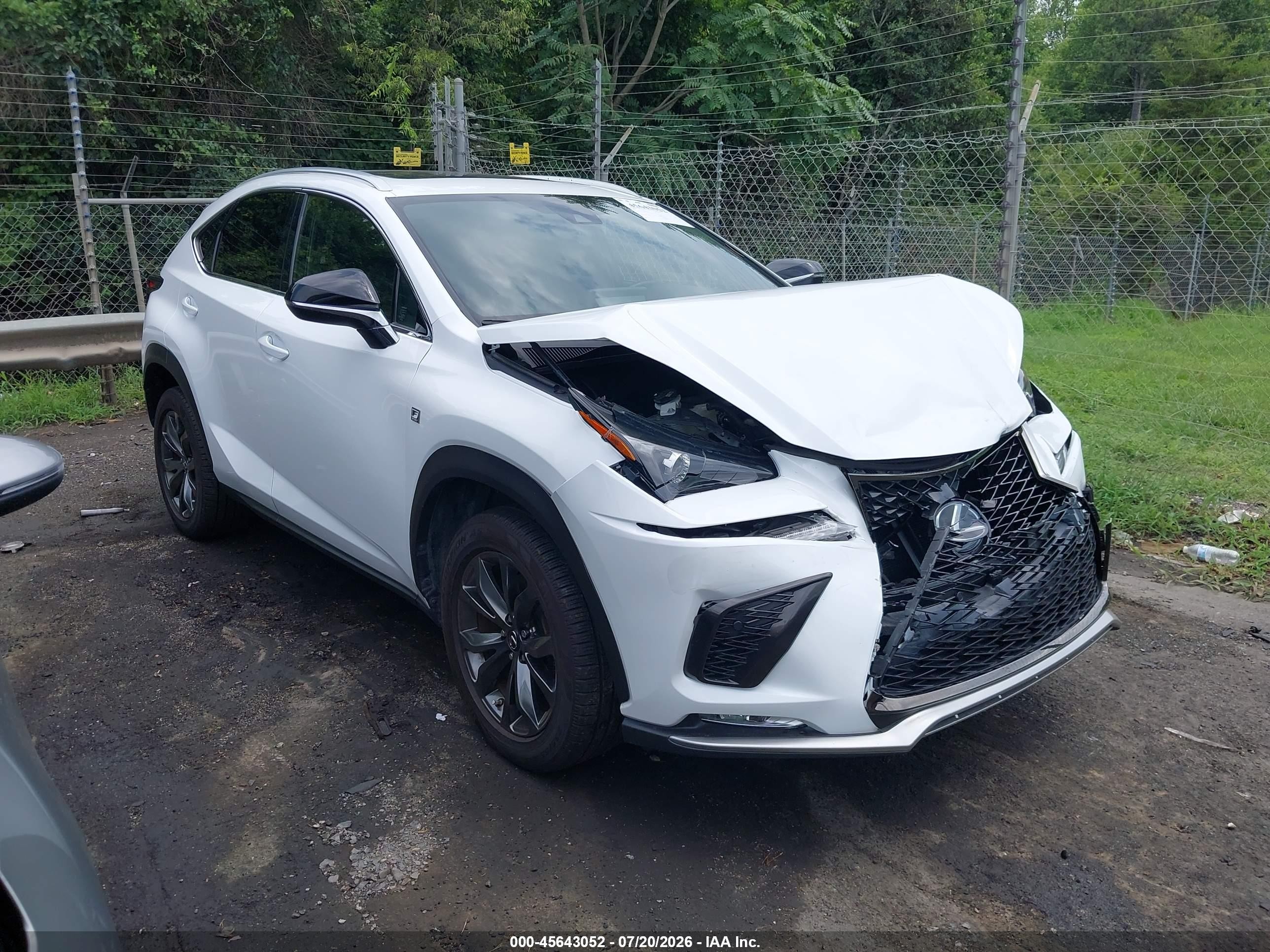 2021 Lexus NX 300 F Sport, VIN JTJSARBZ6M5032348 — Front end