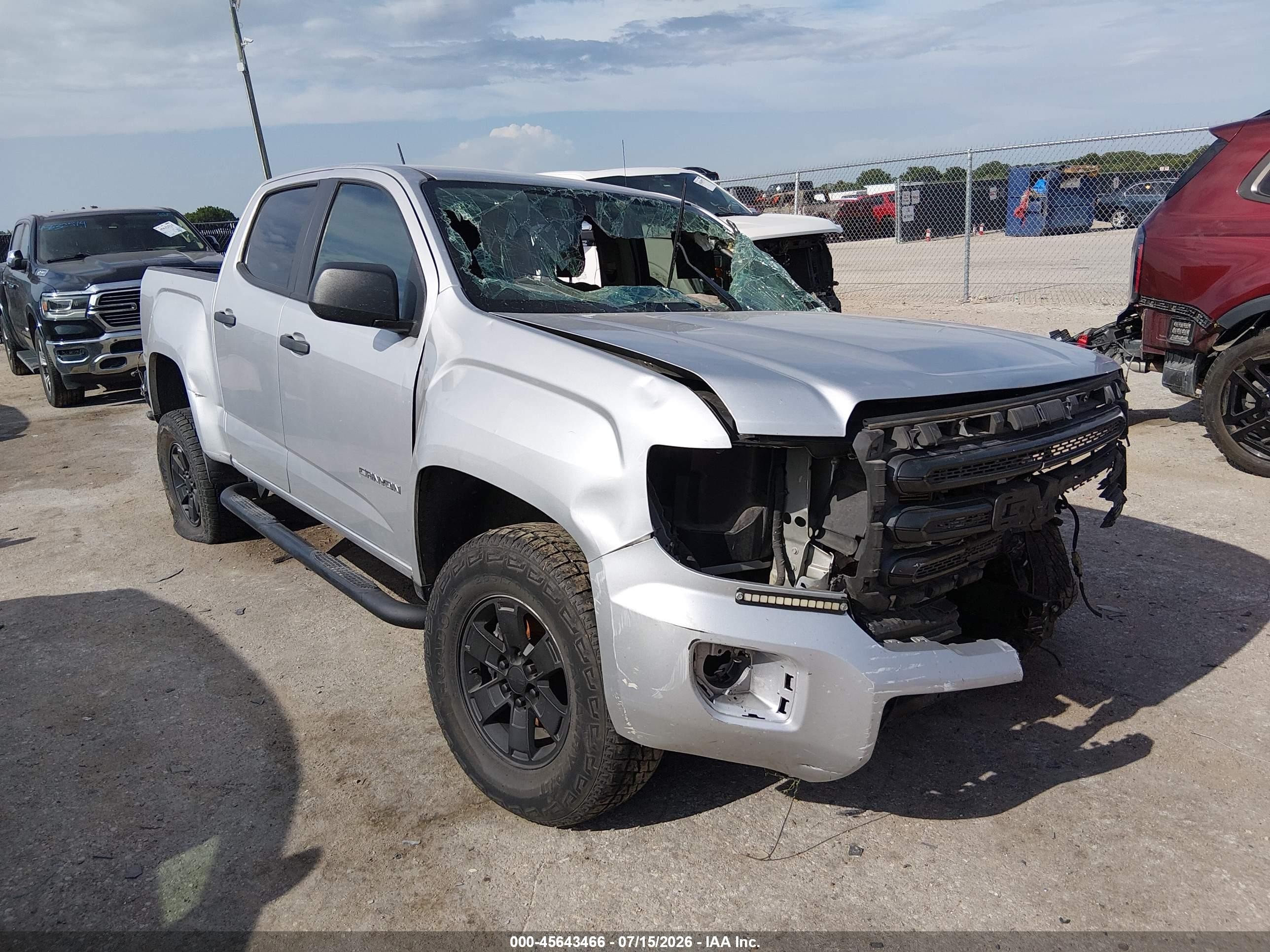 2020 GMC Canyon 2WD, VIN 1GTG5BEN9L1217755 — Rollover