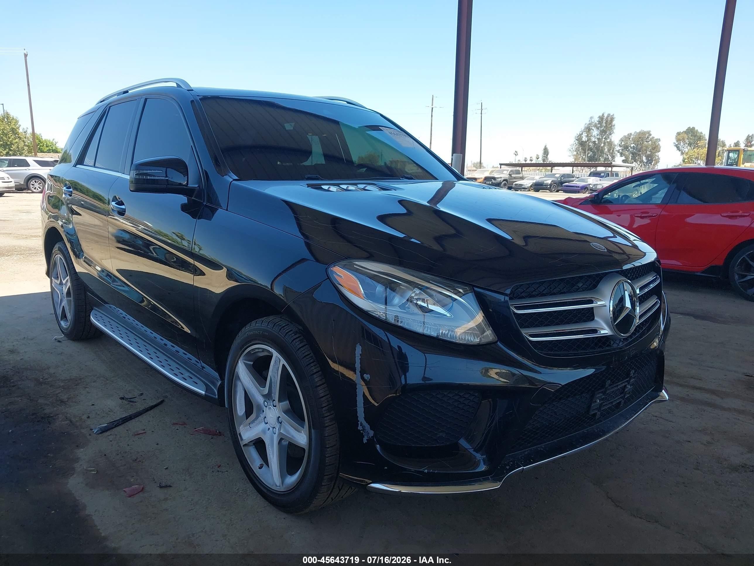 2016 Mercedes-Benz GLE 350, VIN 4JGDA5JB4GA787868 — Vandalism