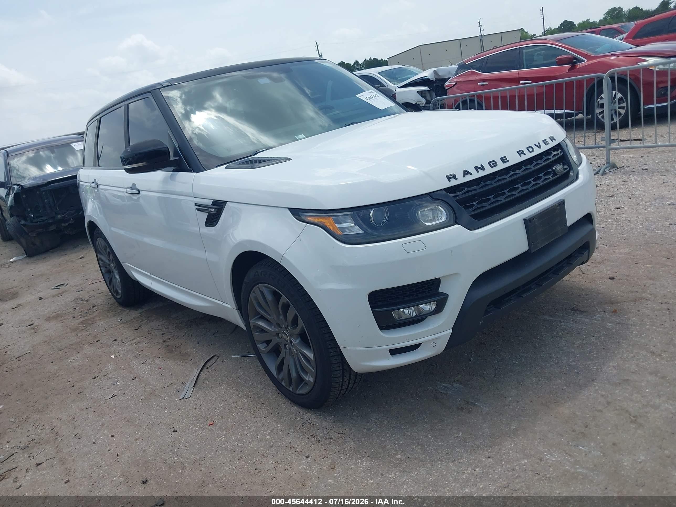 2016 Land Rover Range Rover Sport HSE, VIN SALWS2VF4GA547086 — Not stated