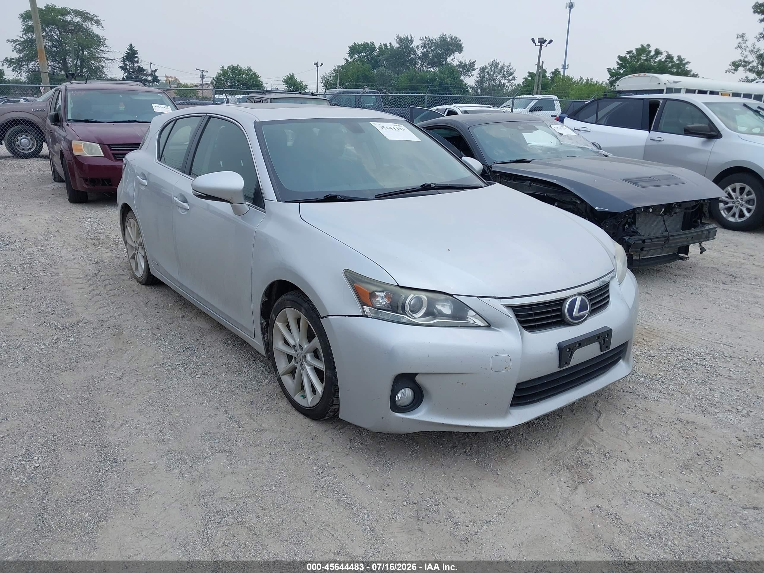 2012 Lexus CT 200h Premium, VIN JTHKD5BH8C2116535 — Normal wear