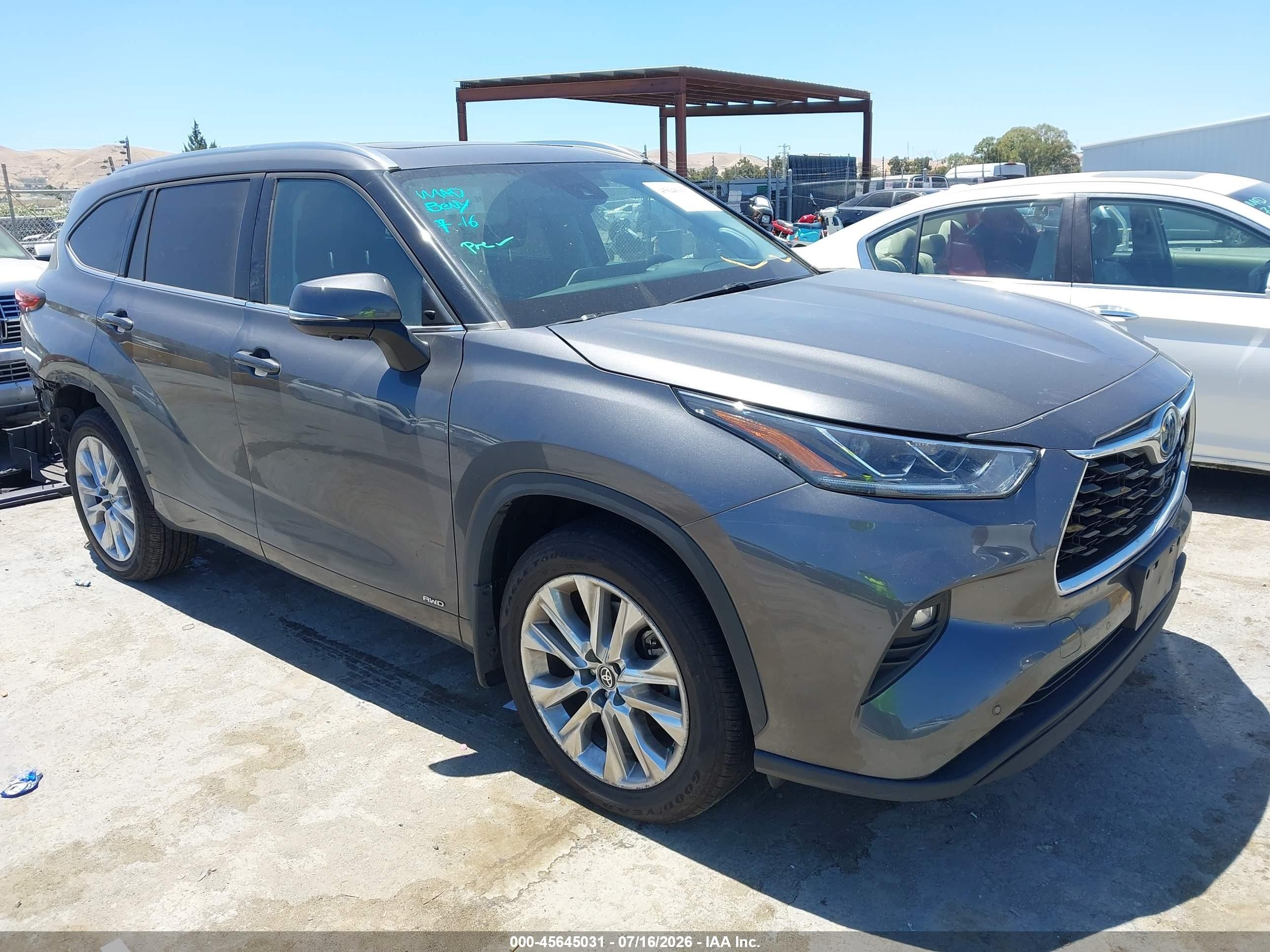 2023 Toyota Highlander Hybrid Limited, VIN 5TDXBRCH2PS110425 — Rear end