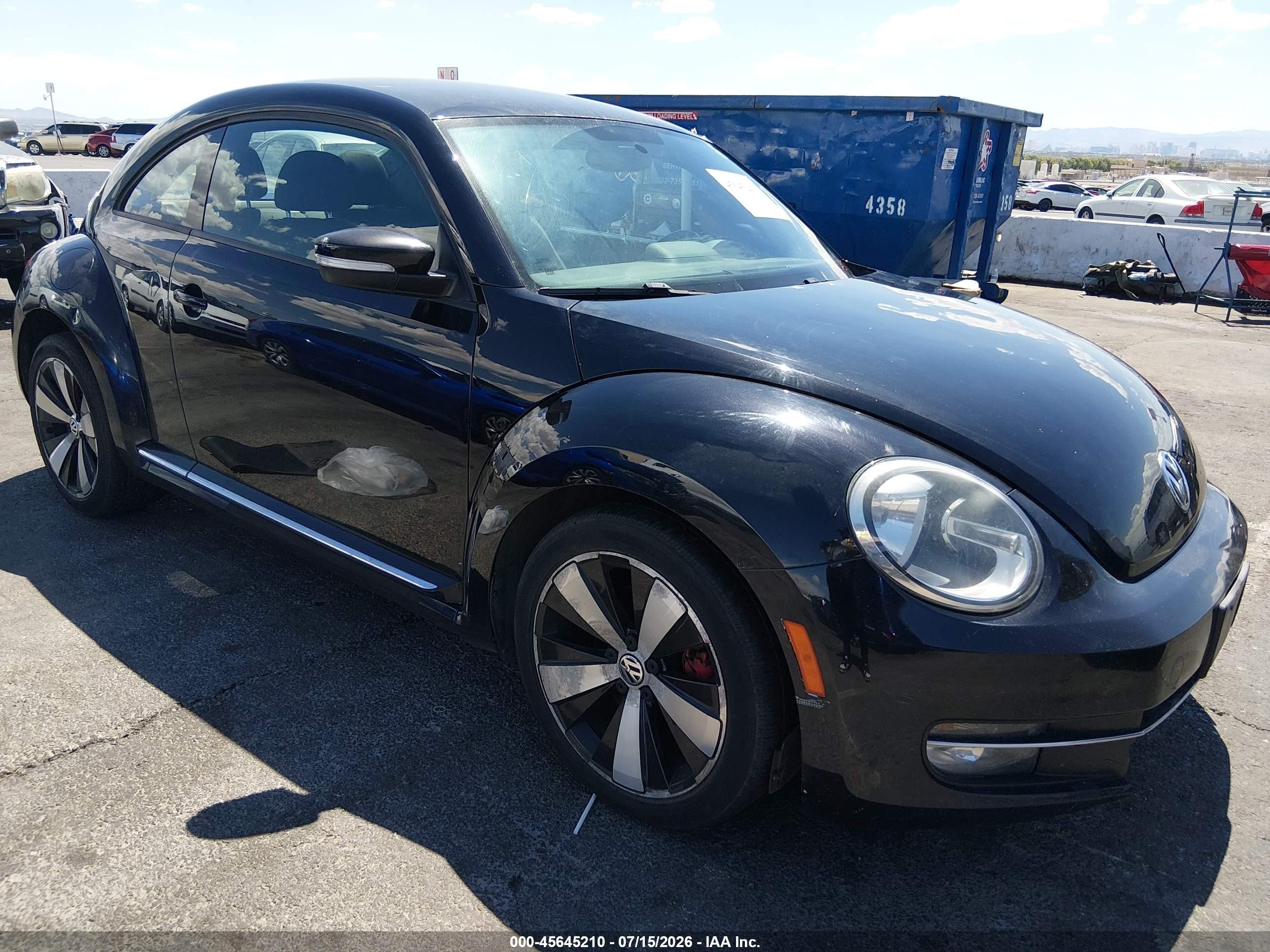 2012 Volkswagen Beetle Turbo, VIN 3VW4A7AT7CM657022 — Normal wear