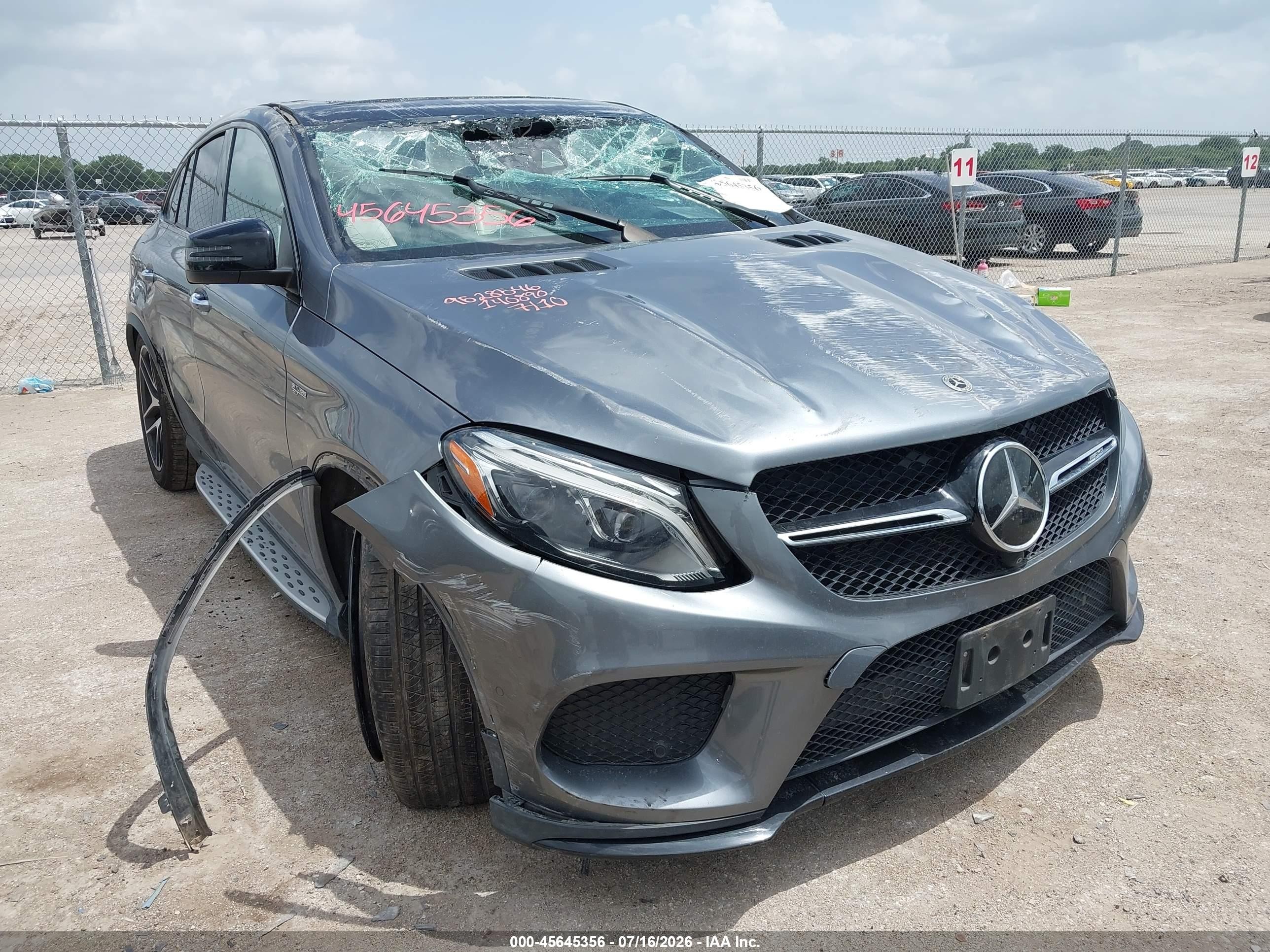 2019 Mercedes-Benz GLE 43 AMG, VIN 4JGED6EB0KA140890 — Rollover