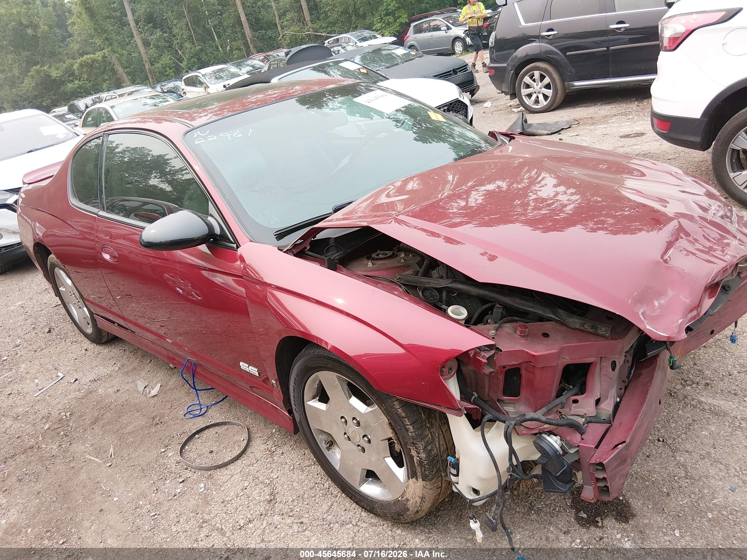 2007 Chevrolet Monte Carlo SS, VIN 2G1WL16CX79192822 — Front end