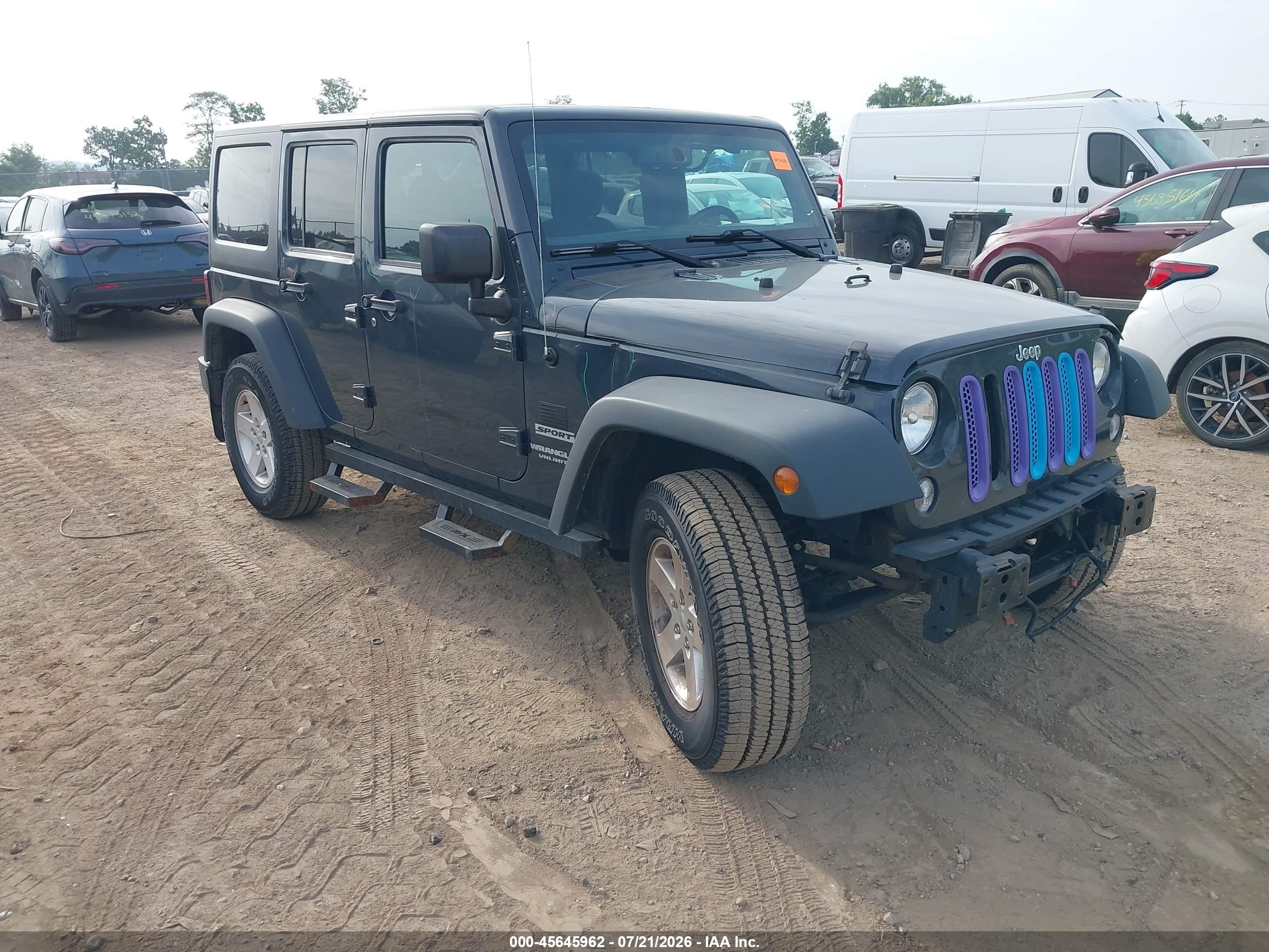 2017 Jeep Wrangler Unlimited Sport, VIN 1C4BJWDG2HL524566 — Not stated