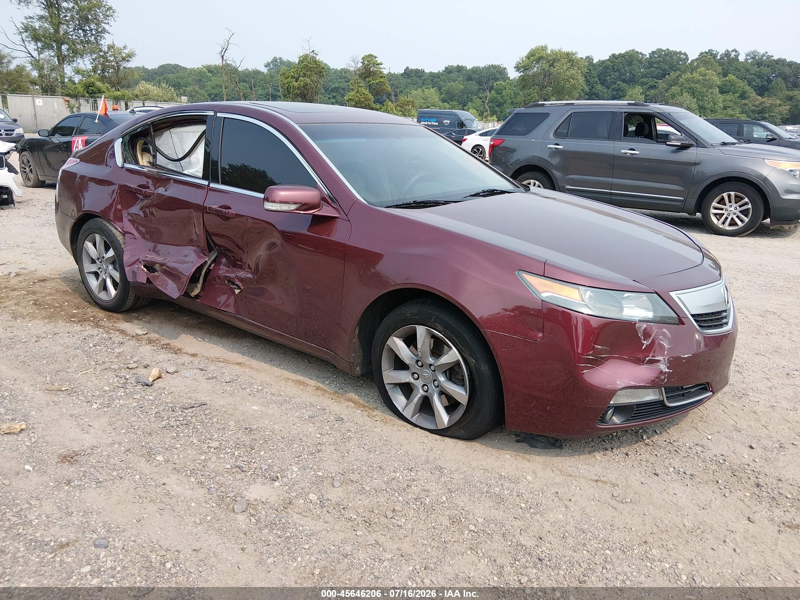 2012 Acura TL Technology, VIN 19UUA8F52CA035137 — Side