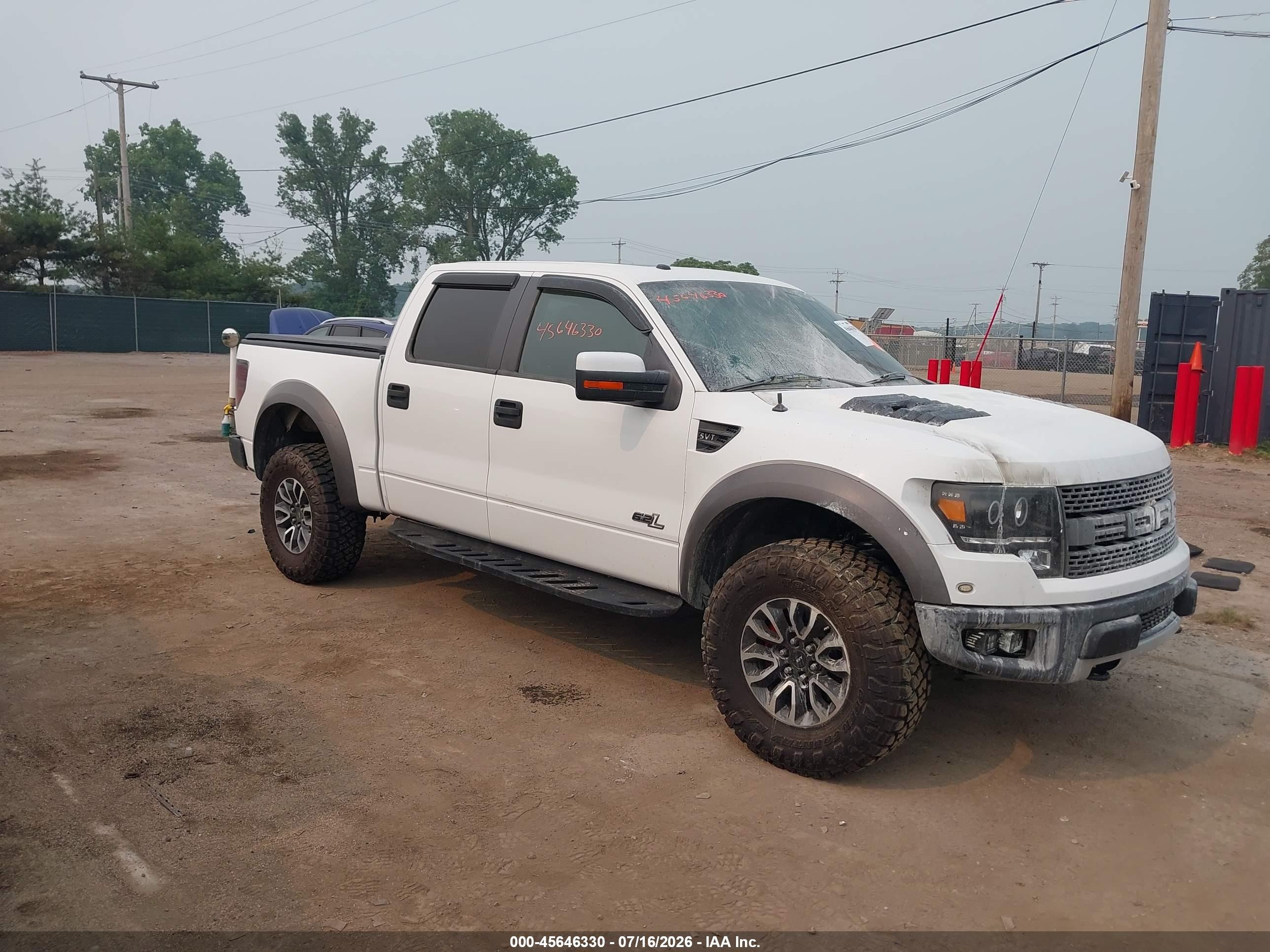 2012 Ford F-150 SVT Raptor, VIN 1FTFW1R69CFA22831 — Engine fire