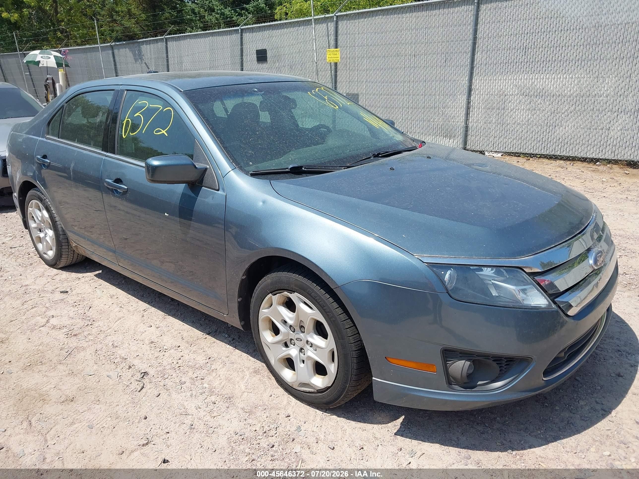 2011 Ford Fusion SE, VIN 3FAHP0HA7BR309288 — Hail