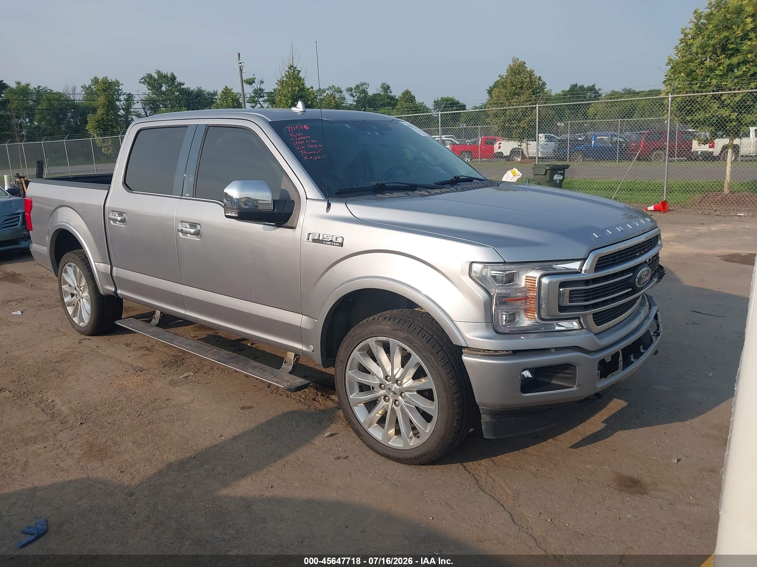 2020 Ford F-150 Limited, VIN 1FTEW1EG1LFA46874 — Front end