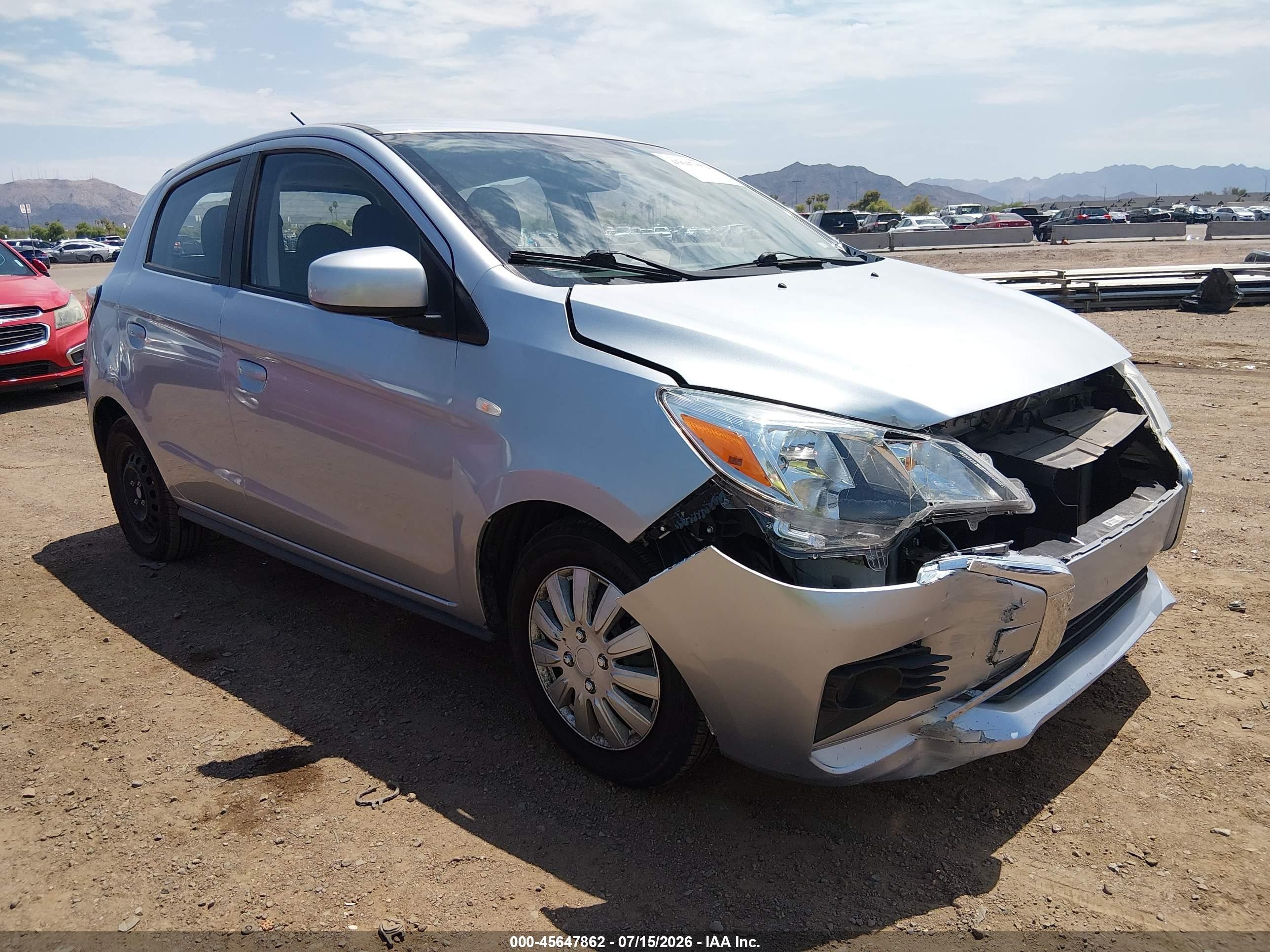 2022 Mitsubishi Mirage ES, VIN ML32AUHJ6NH003300 — Перед