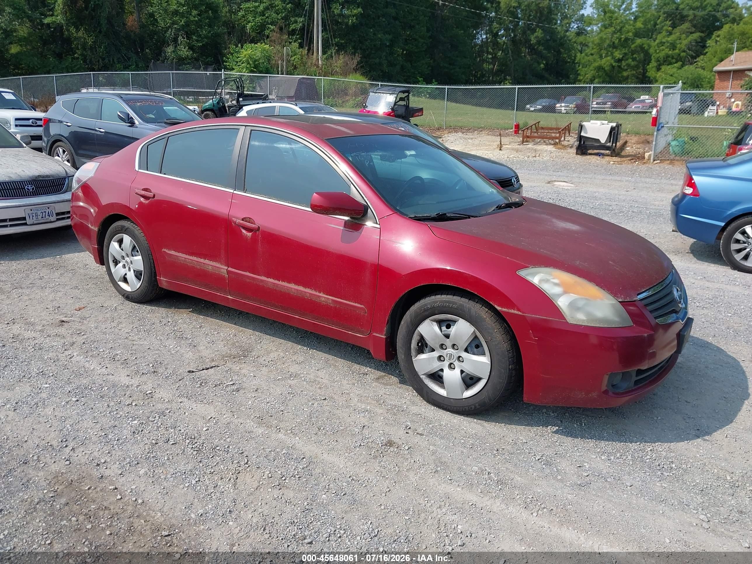 2007 Nissan Altima 2.5, VIN 1N4AL21E47N485358 — Normal wear