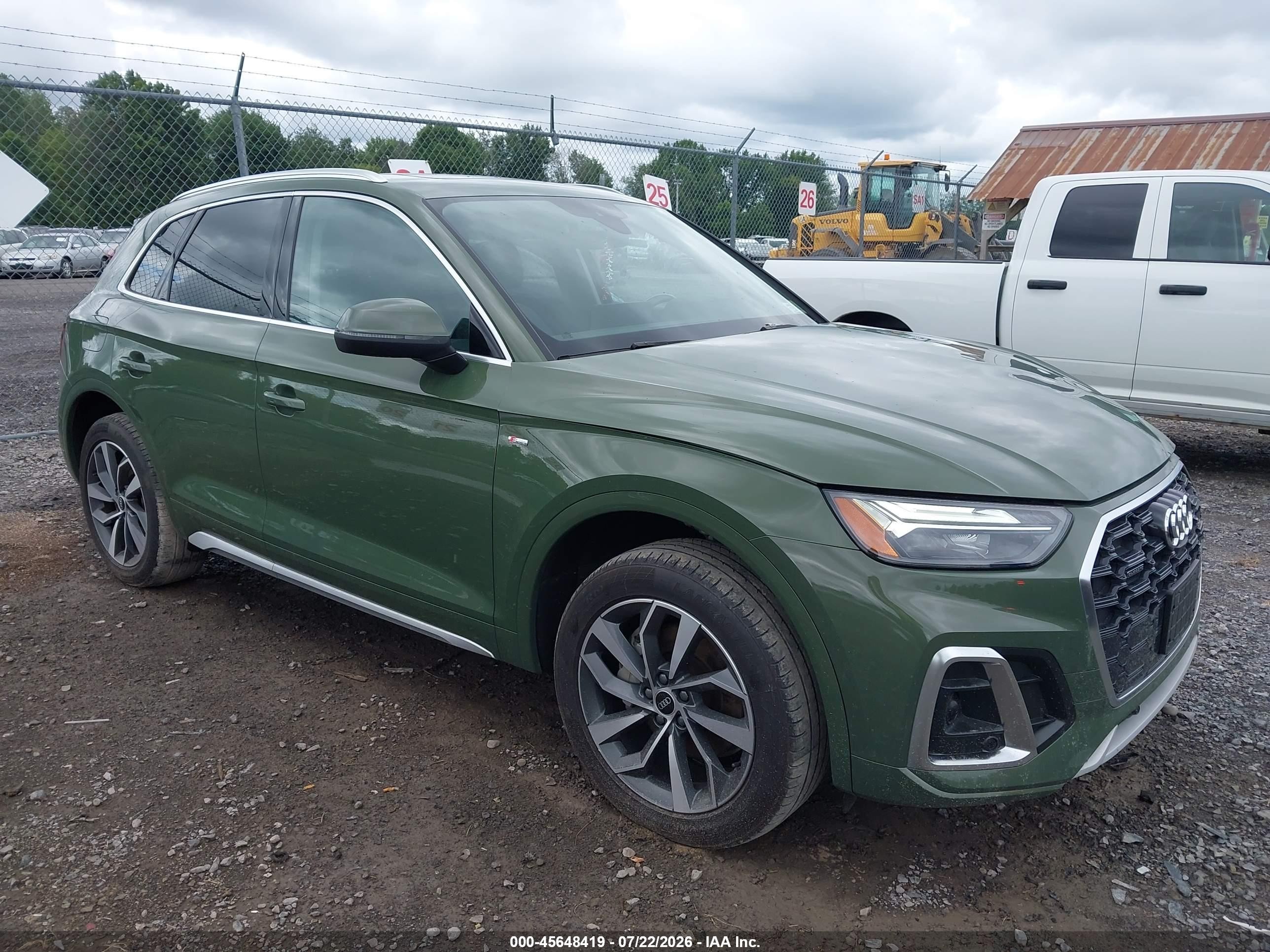 2022 Audi Q5 S line Premium Plus, VIN WA1EAAFY4N2014754 — Front end