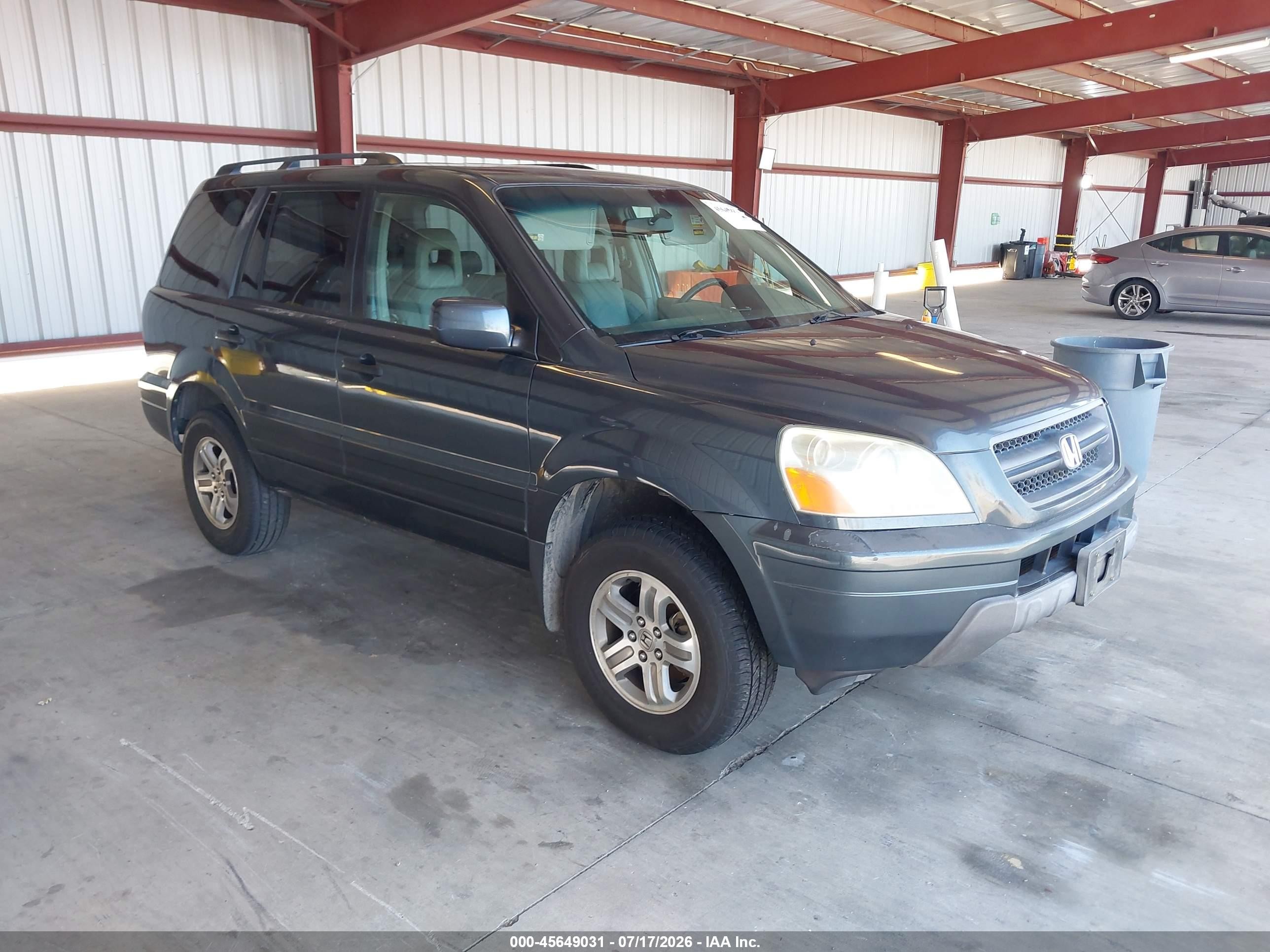 2003 Honda Pilot EX, VIN 2HKYF18673H602899 — Side