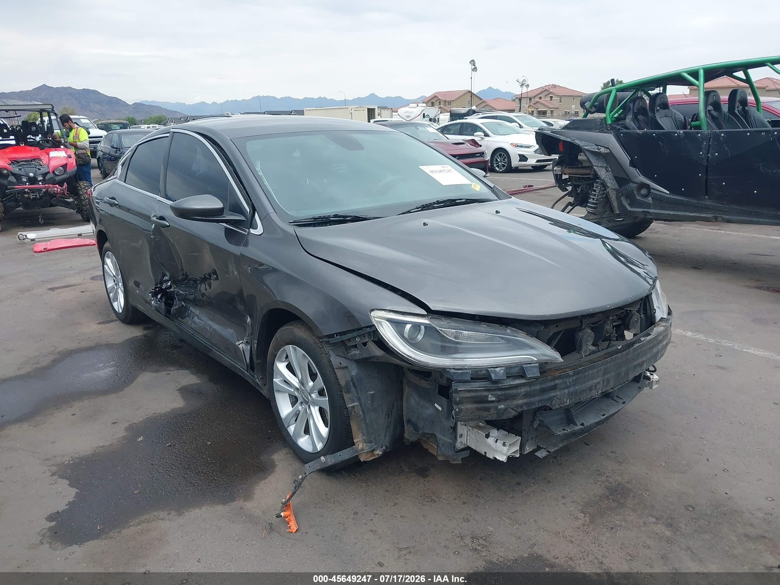 2015 Chrysler 200 Limited, VIN 1C3CCCABXFN748440 — Side