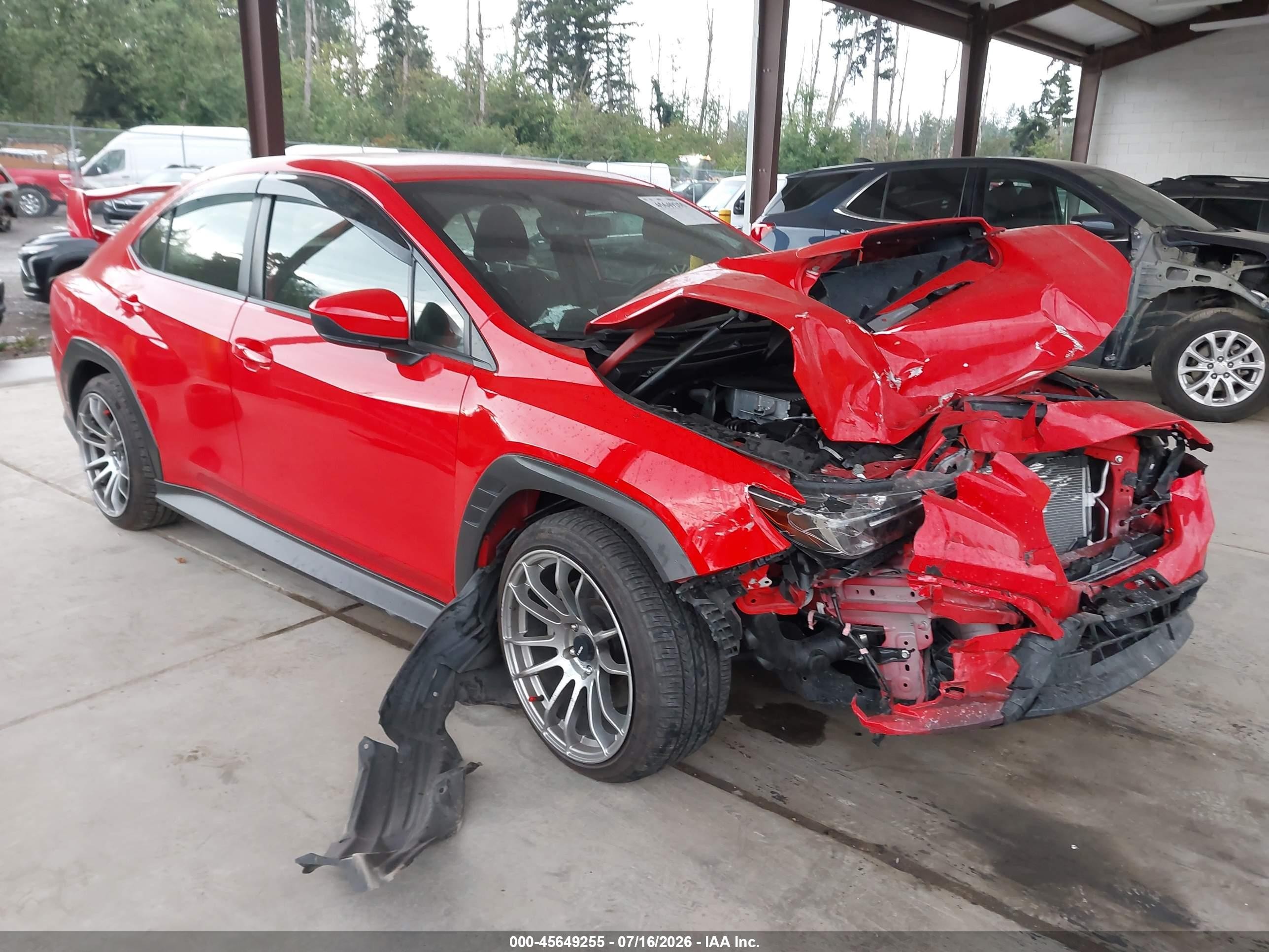 2024 Subaru WRX, VIN JF1VBAB61R9800800 — Перед