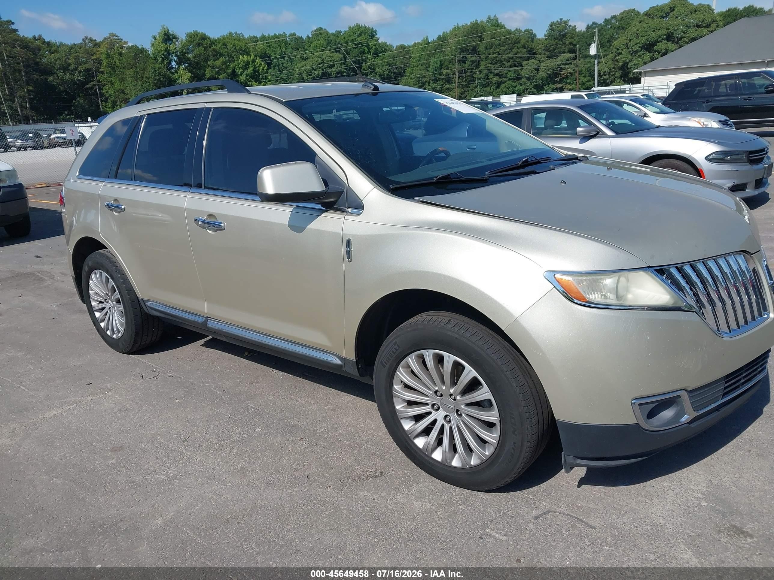 2011 Lincoln MKX, VIN 2LMDJ6JK3BBJ07840 — Обычный износ