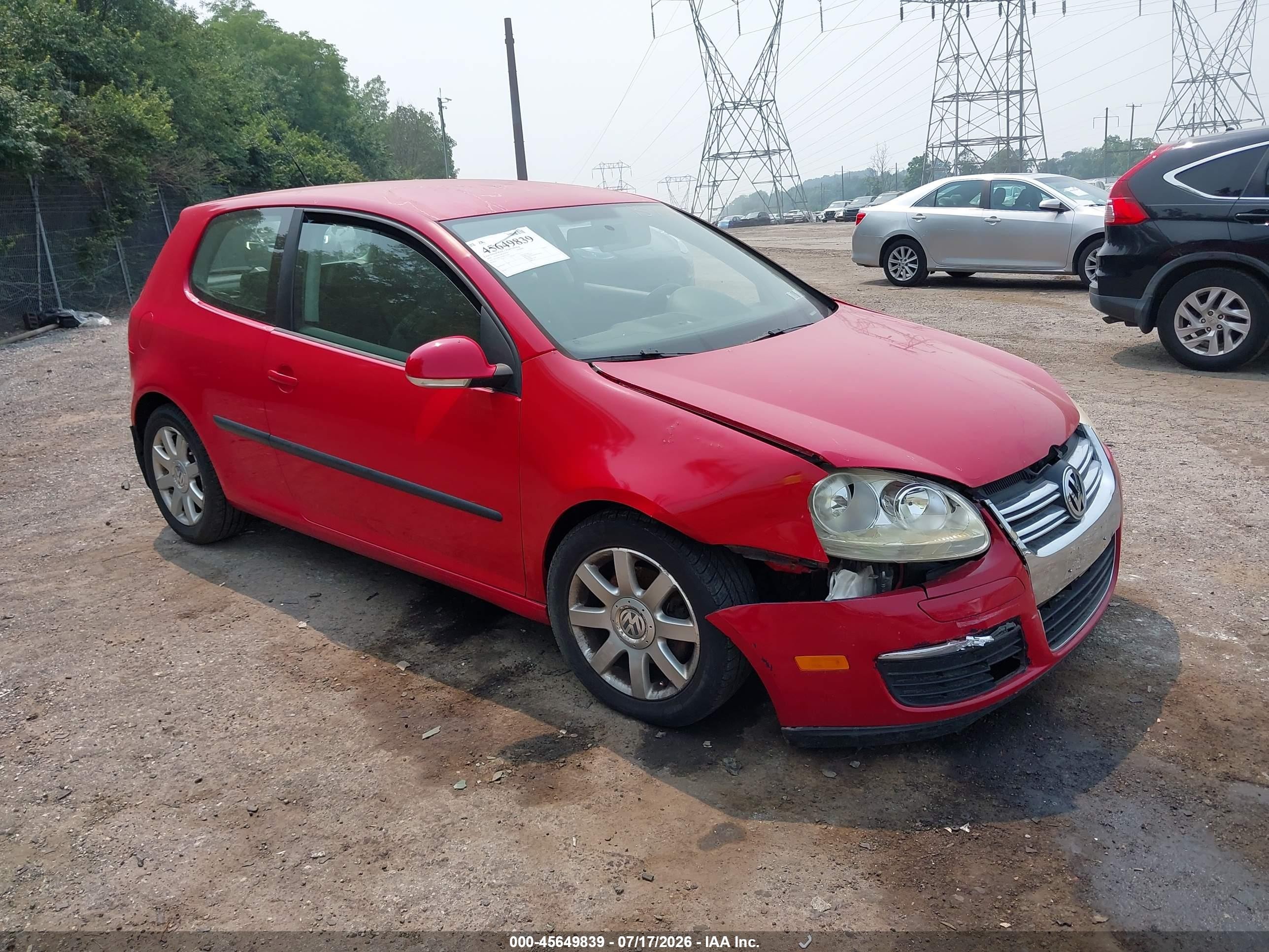 2008 Volkswagen Rabbit S, VIN WVWBB71K38W157669 — Front end