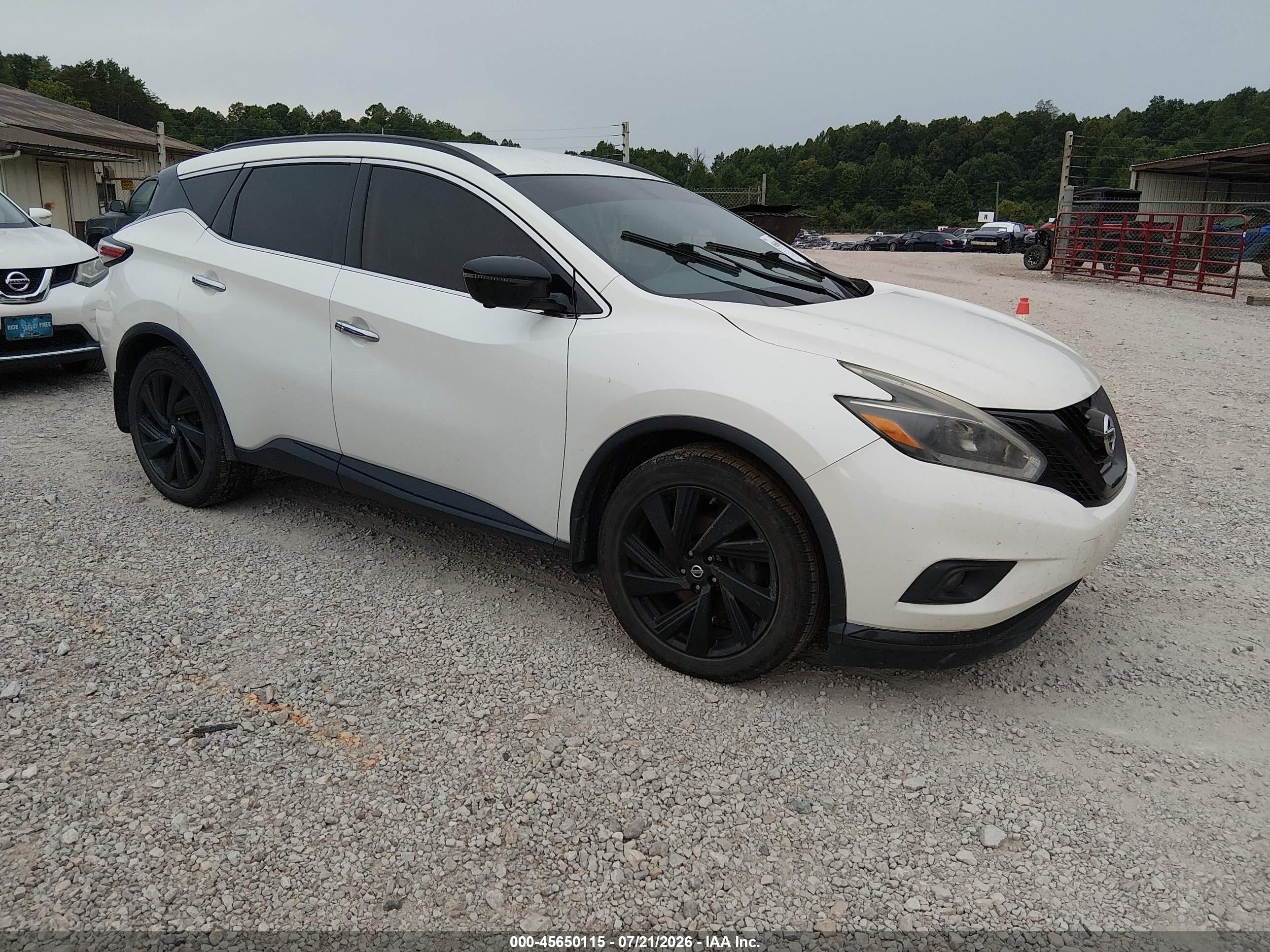 2018 Nissan Murano SV, VIN 5N1AZ2MH8JN120778 — Normal wear