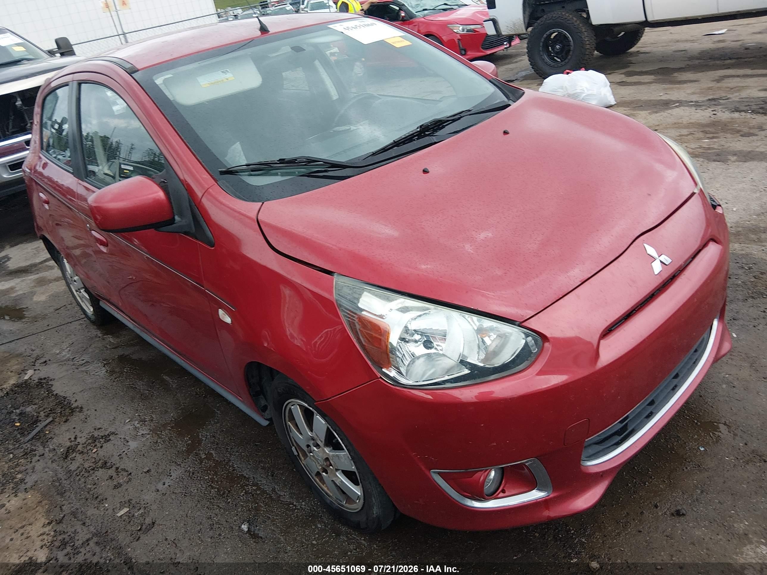 2014 Mitsubishi Mirage ES, VIN ML32A4HJ8EH015609 — Front end