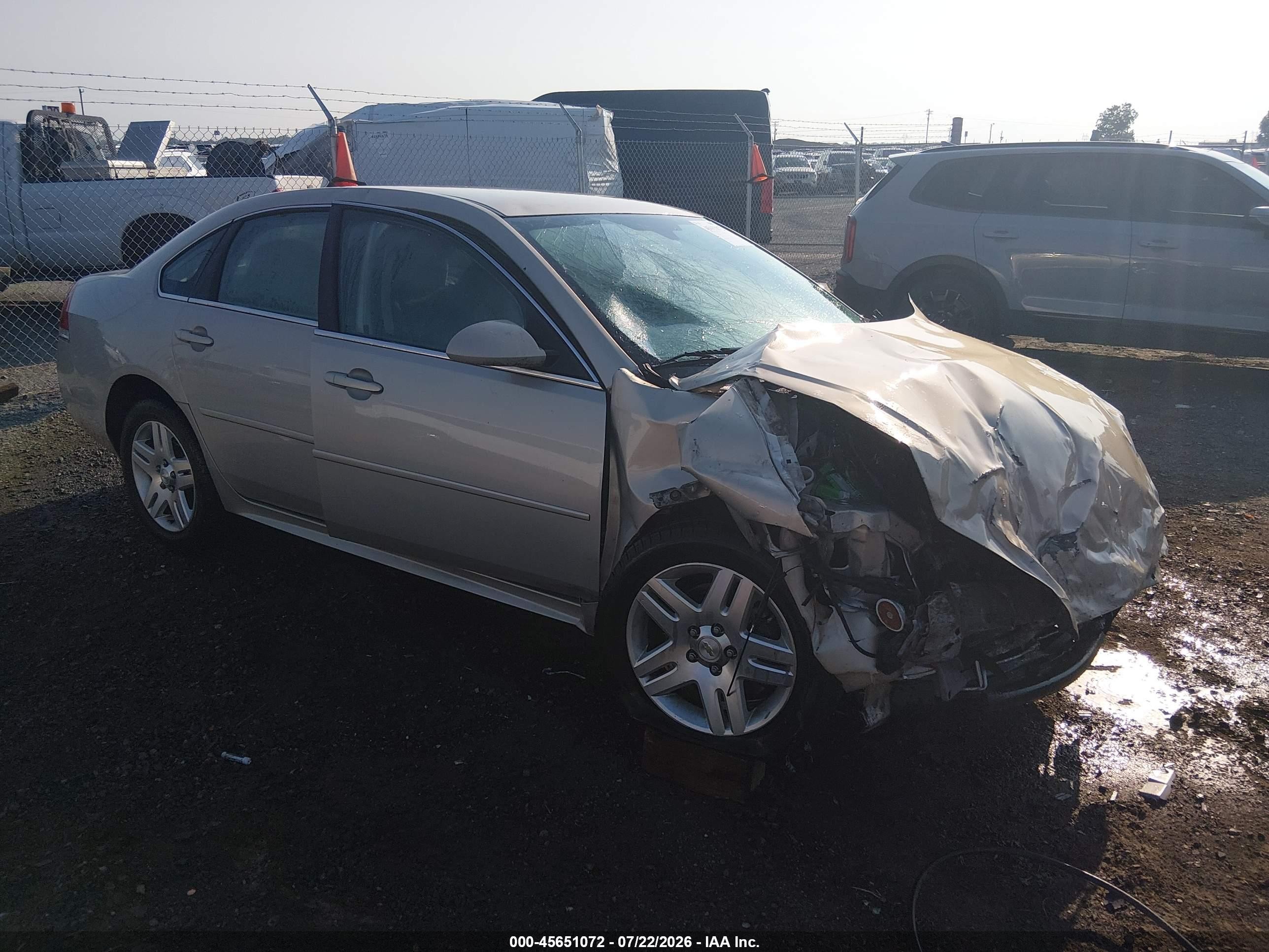 2012 Chevrolet Impala LT Fleet, VIN 2G1WG5E36C1169690 — Front end