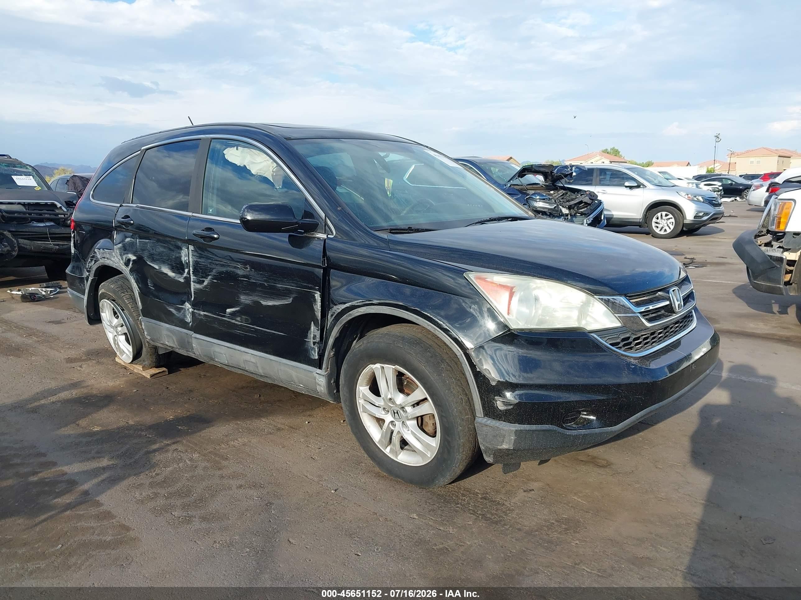 2010 Honda CR-V EX-L, VIN 5J6RE3H74AL011816 — Side