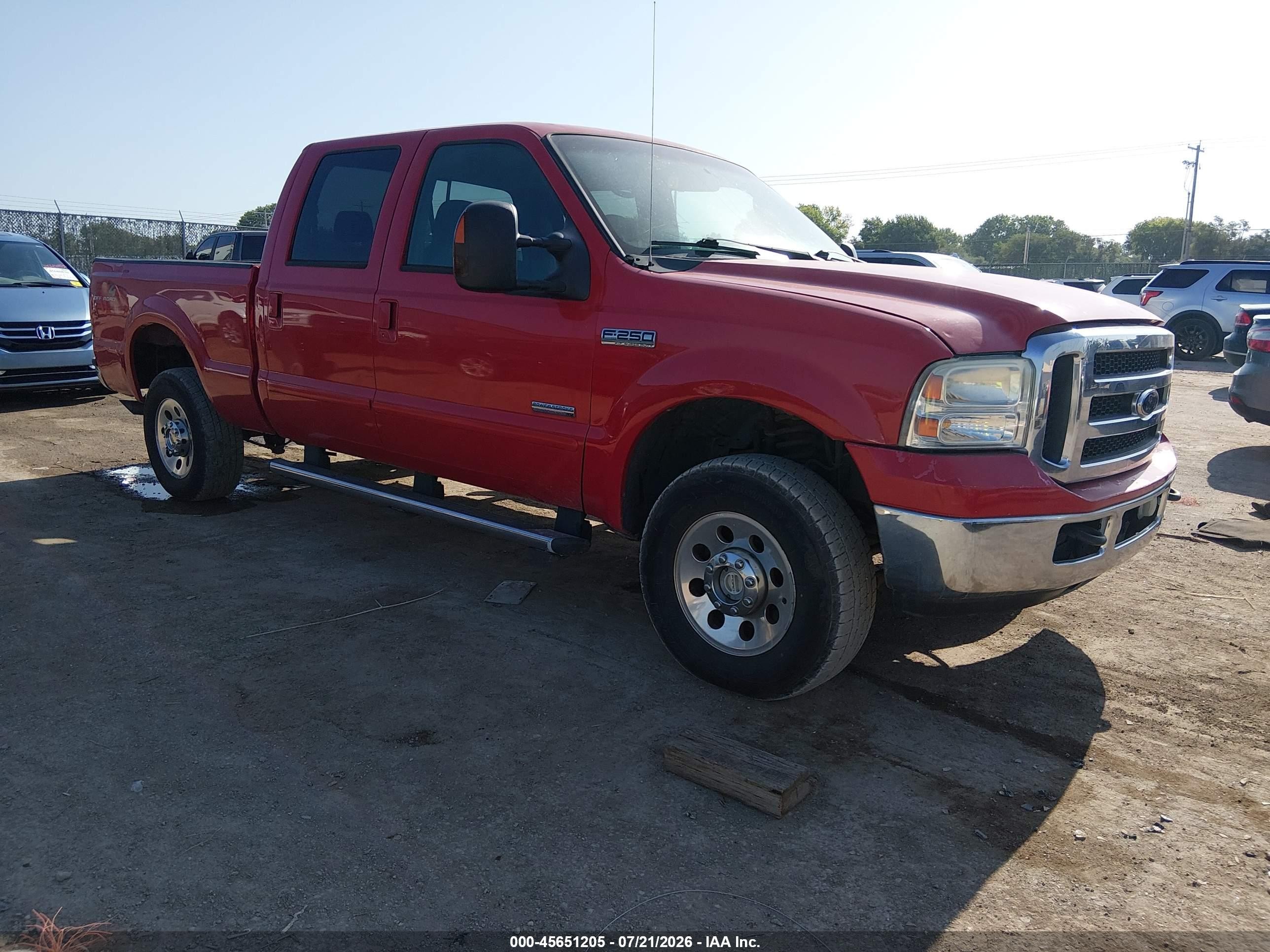 2005 Ford F-250 XL, VIN 1FTSW21P35EB68417 — Hail