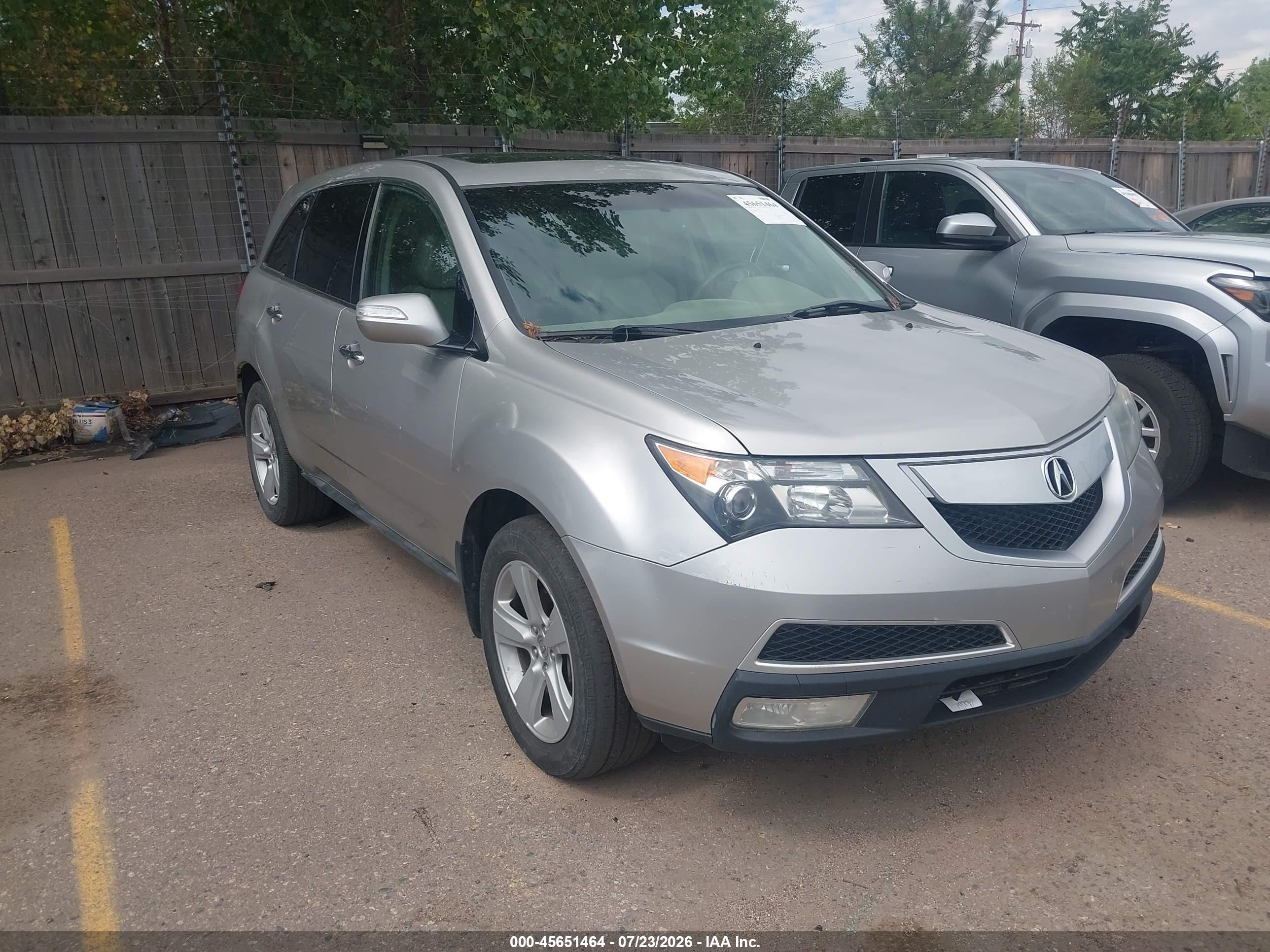 2012 Acura MDX, VIN 2HNYD2H22CH522521 — Normal wear
