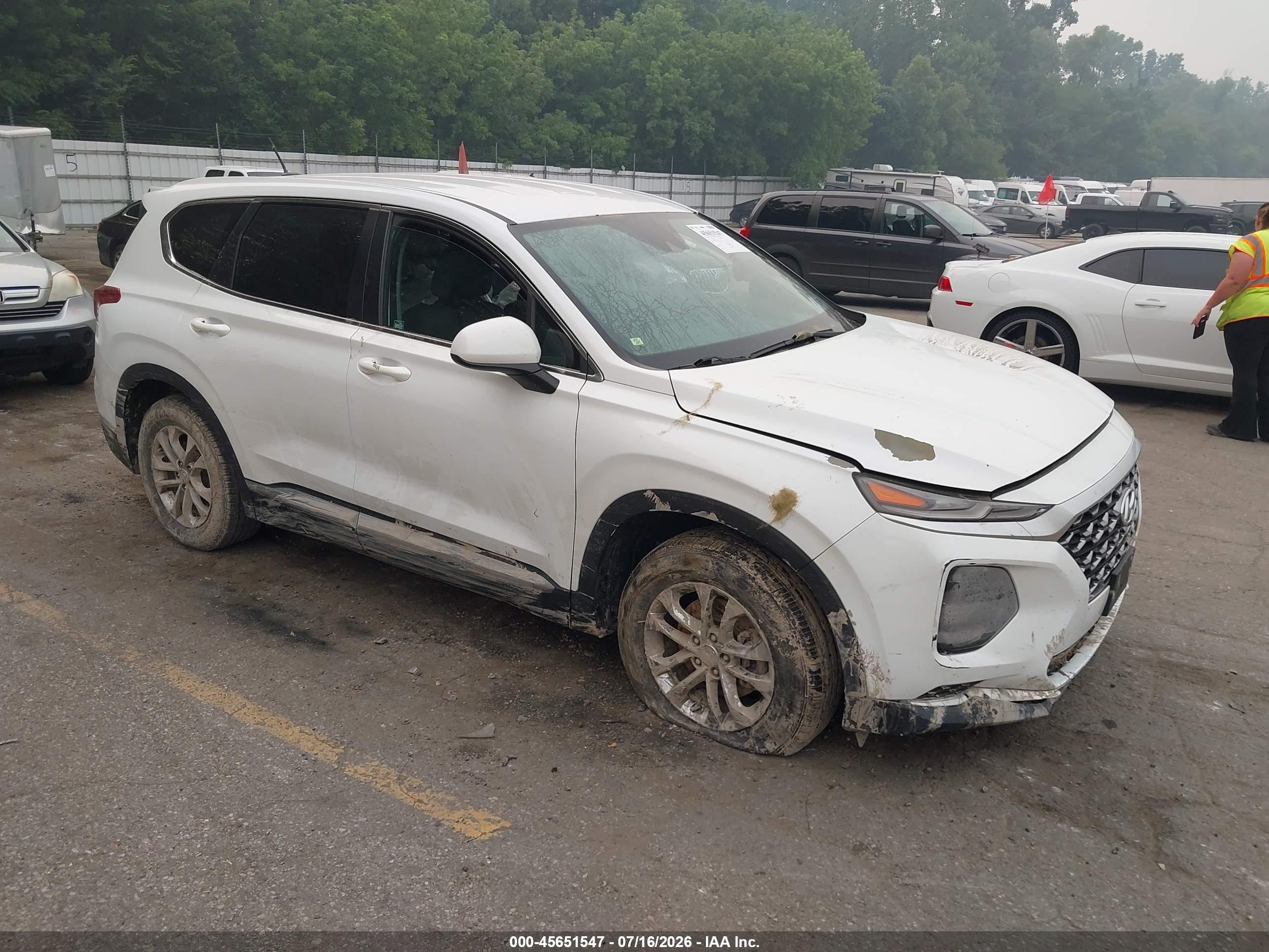 2019 Hyundai Santa Fe SE, VIN 5NMS2CAD9KH132280 — Water / flood