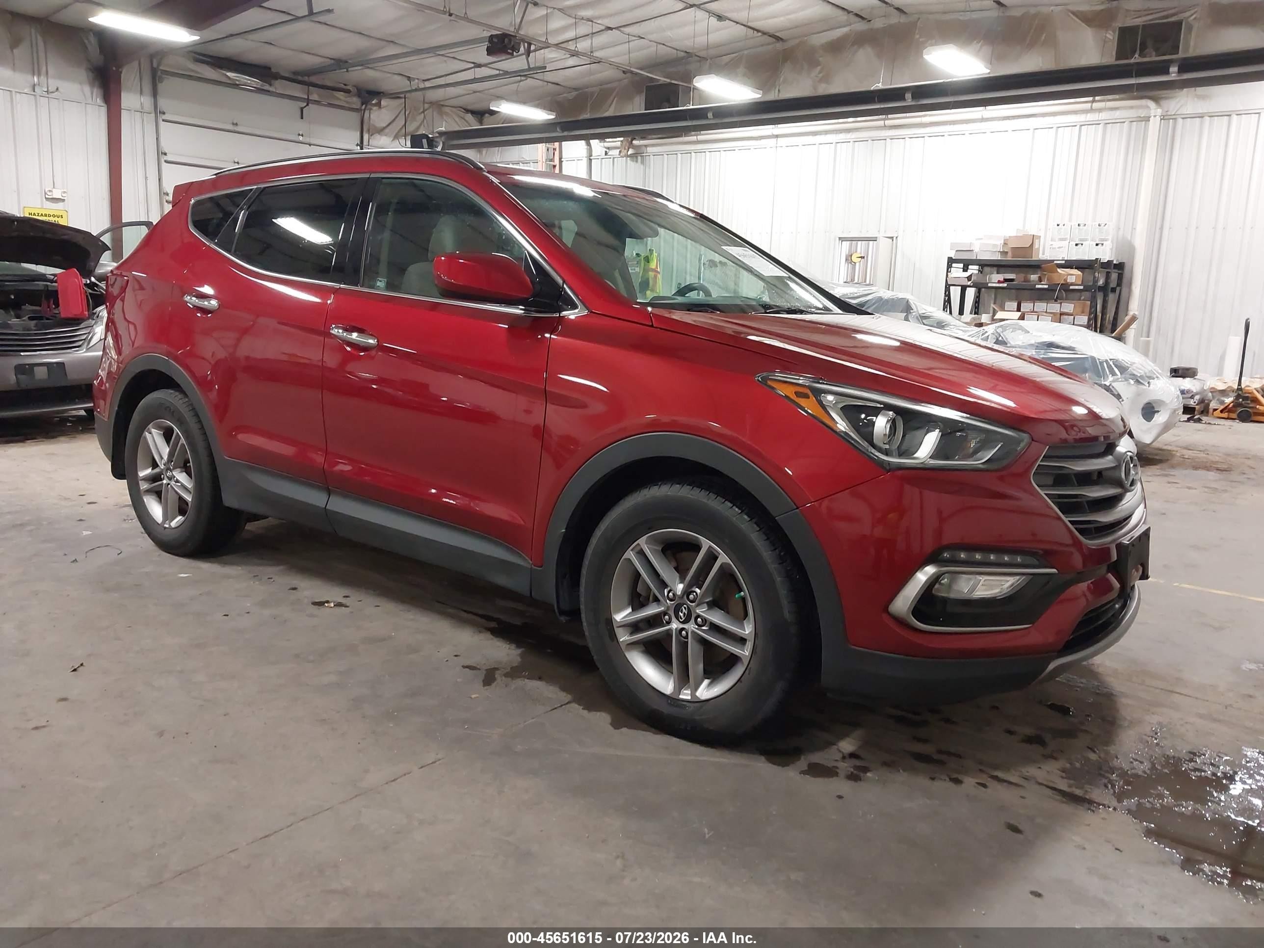 2017 Hyundai Santa Fe 2.4L, VIN 5XYZUDLB8HG425942 — Rear end