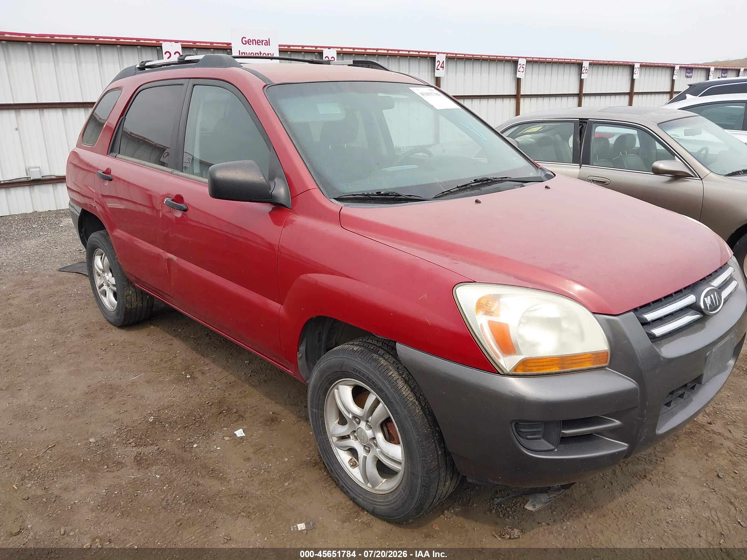 2008 Kia Sportage LX, VIN KNDJE723387491608 — Normal wear