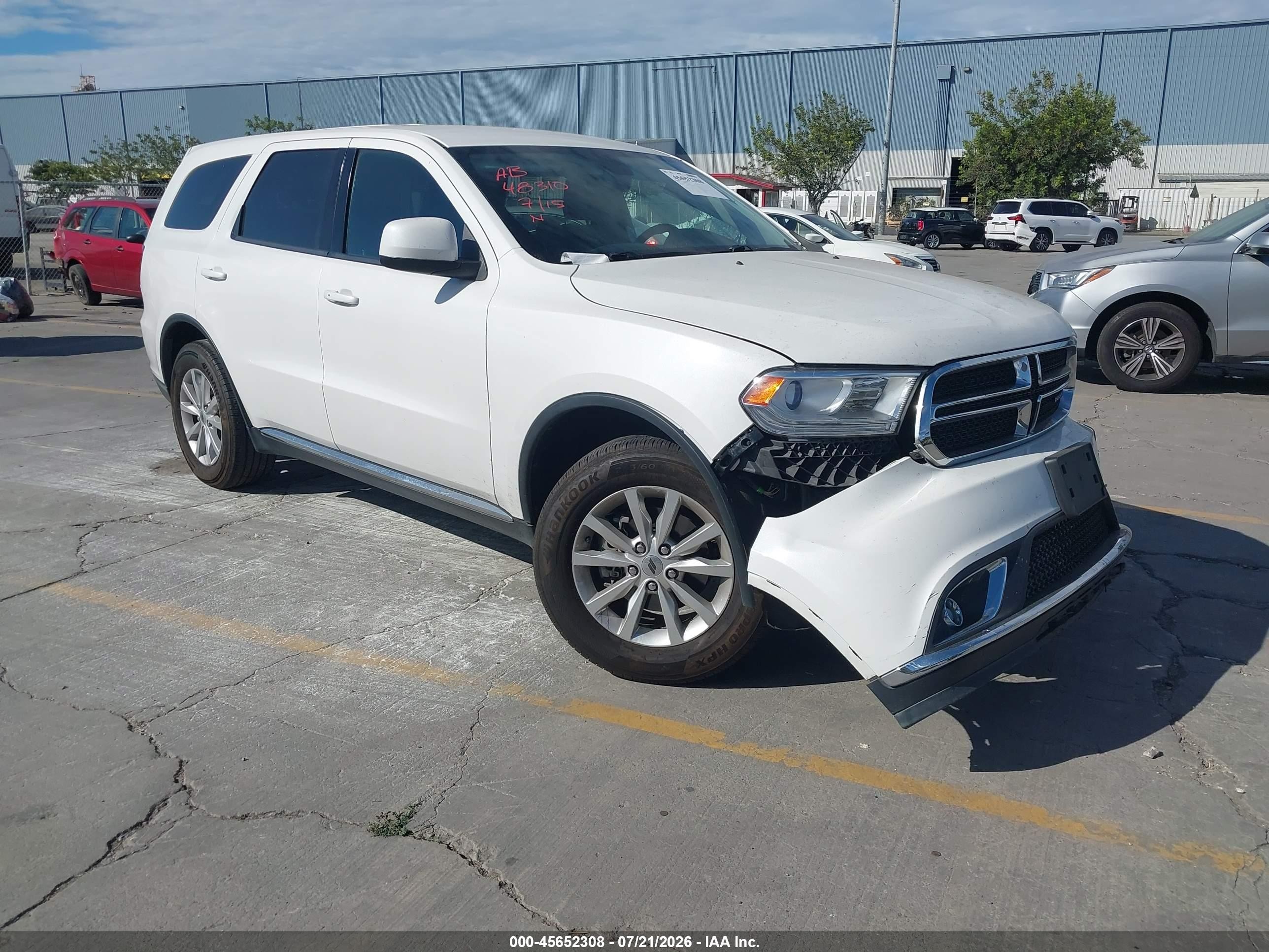 2020 Dodge Durango SXT, VIN 1C4RDHAG0LC405865 — Перед