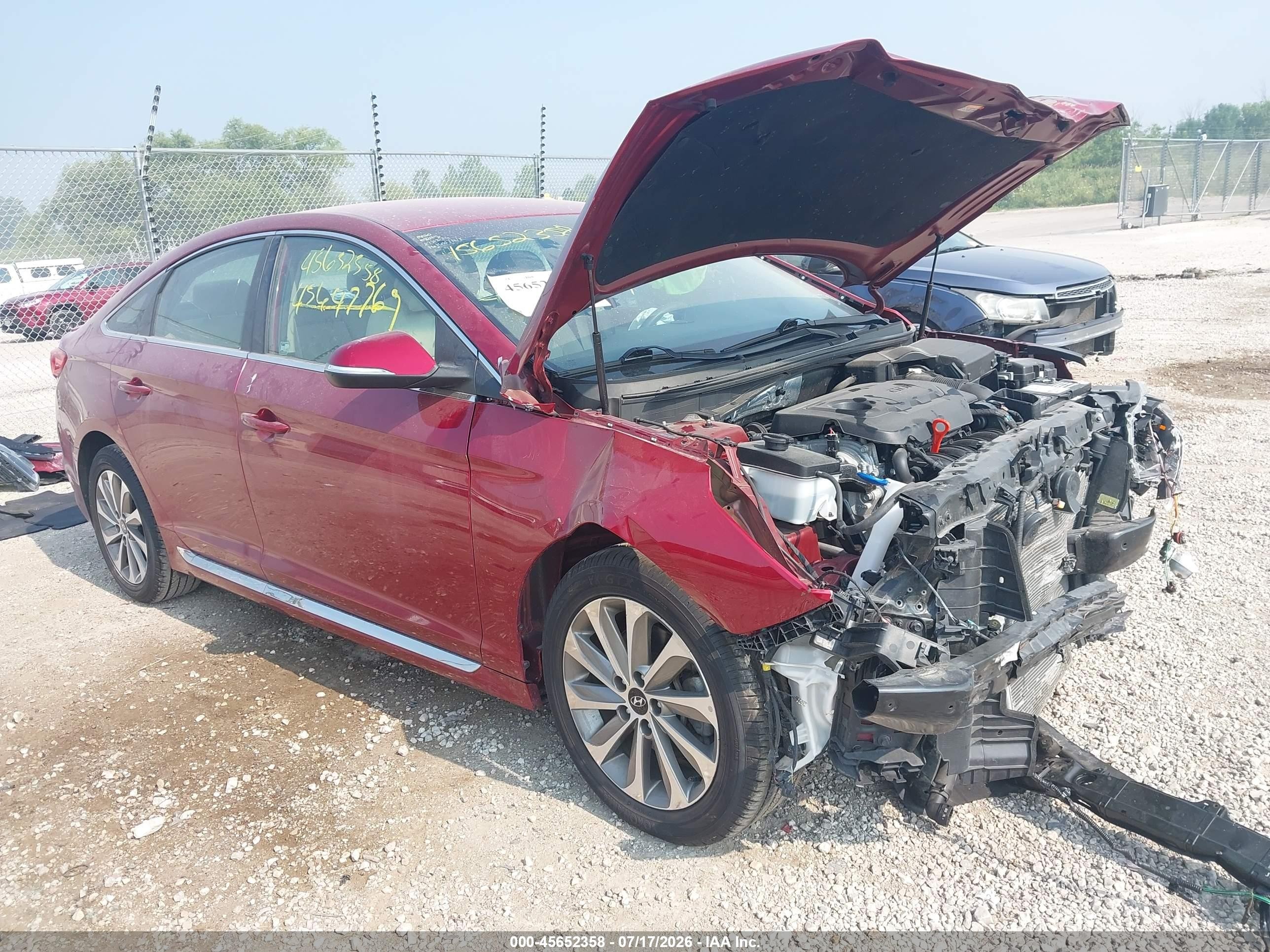 2015 Hyundai Sonata Sport, VIN 5NPE34AF7FH094249 — Front end