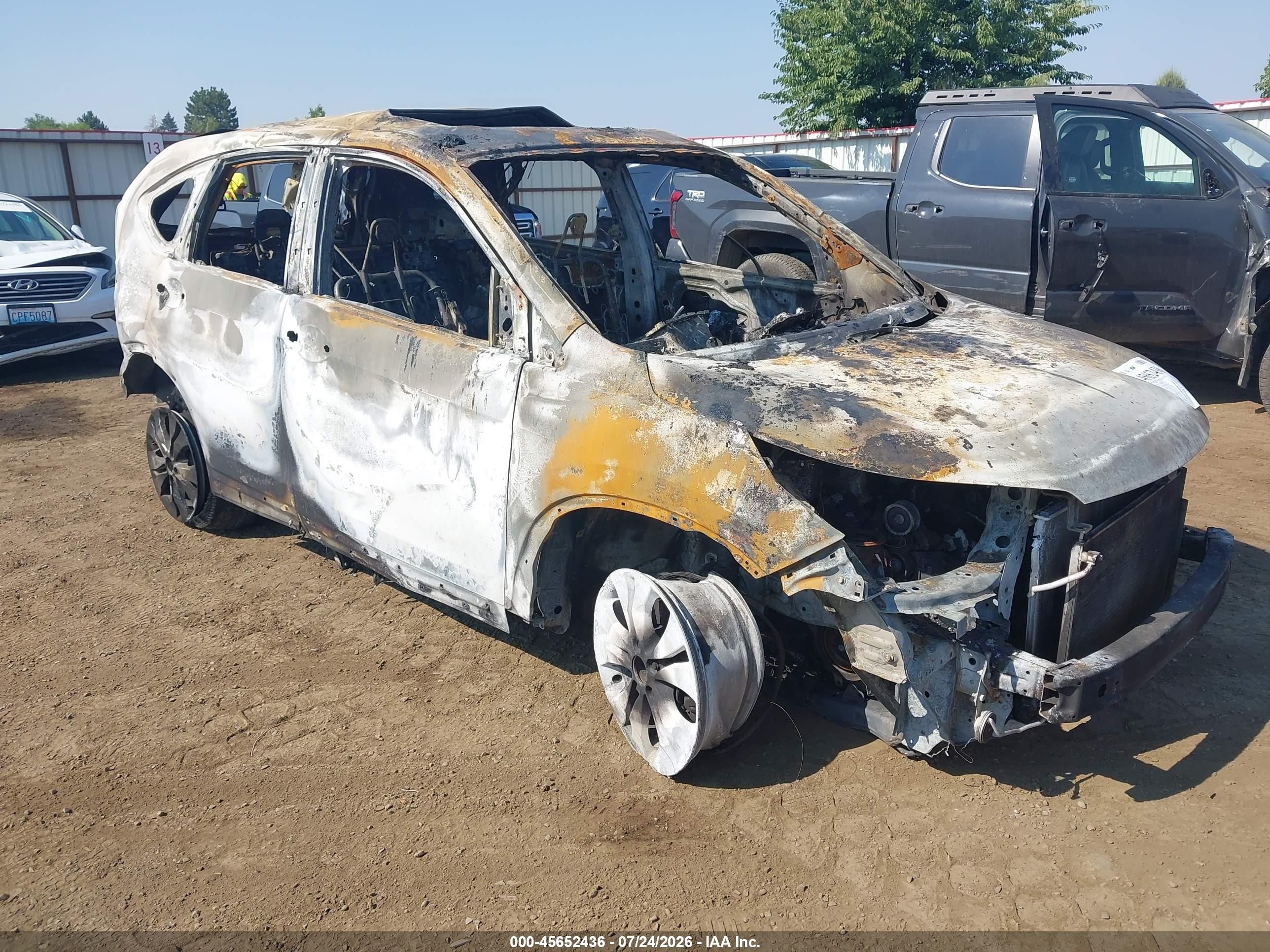 2014 Honda CR-V EX, VIN 2HKRM4H53EH701483 — Burn