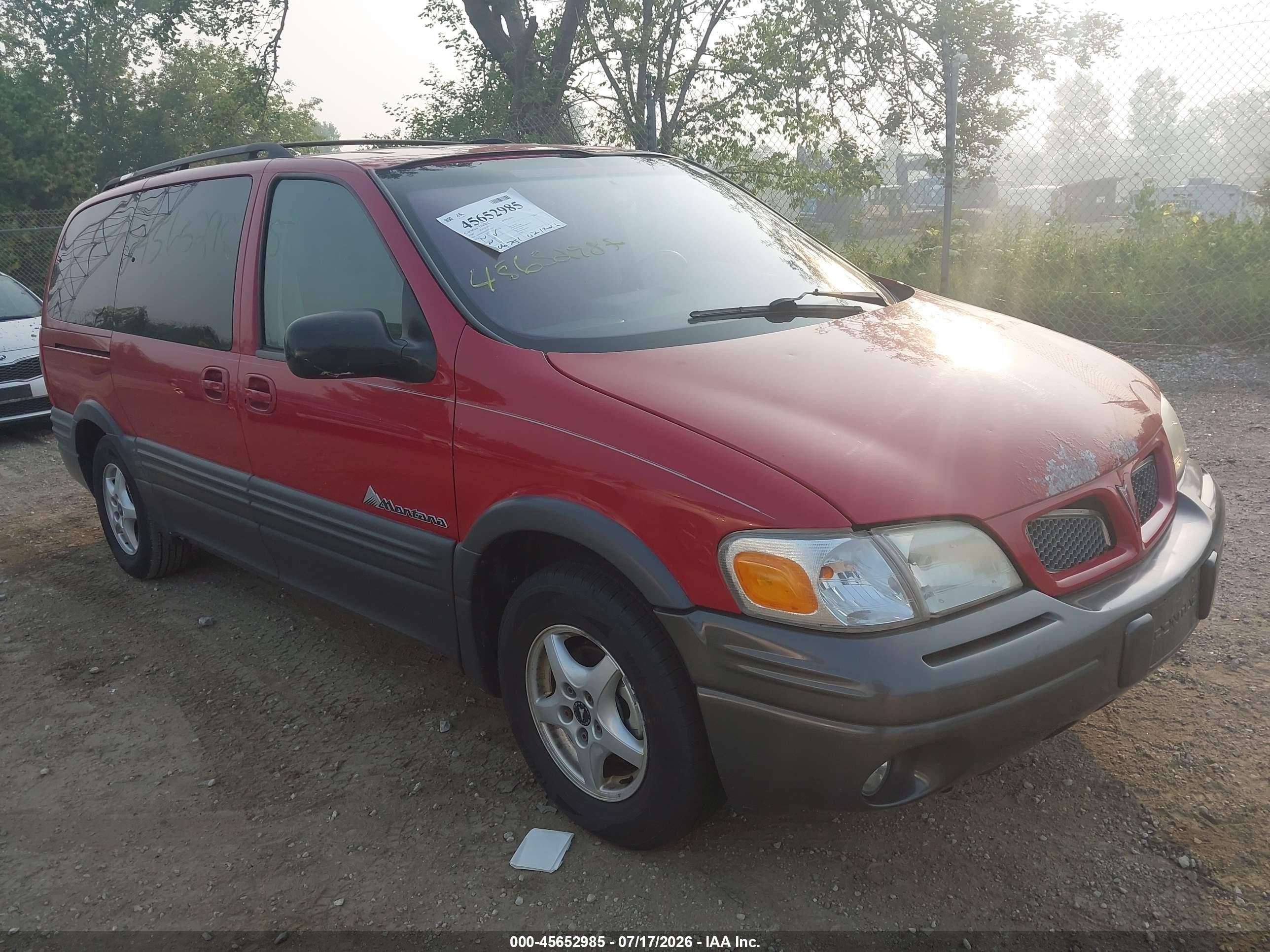 2000 Pontiac Montana, VIN 1GMDX03E4YD115219 — Mechanical